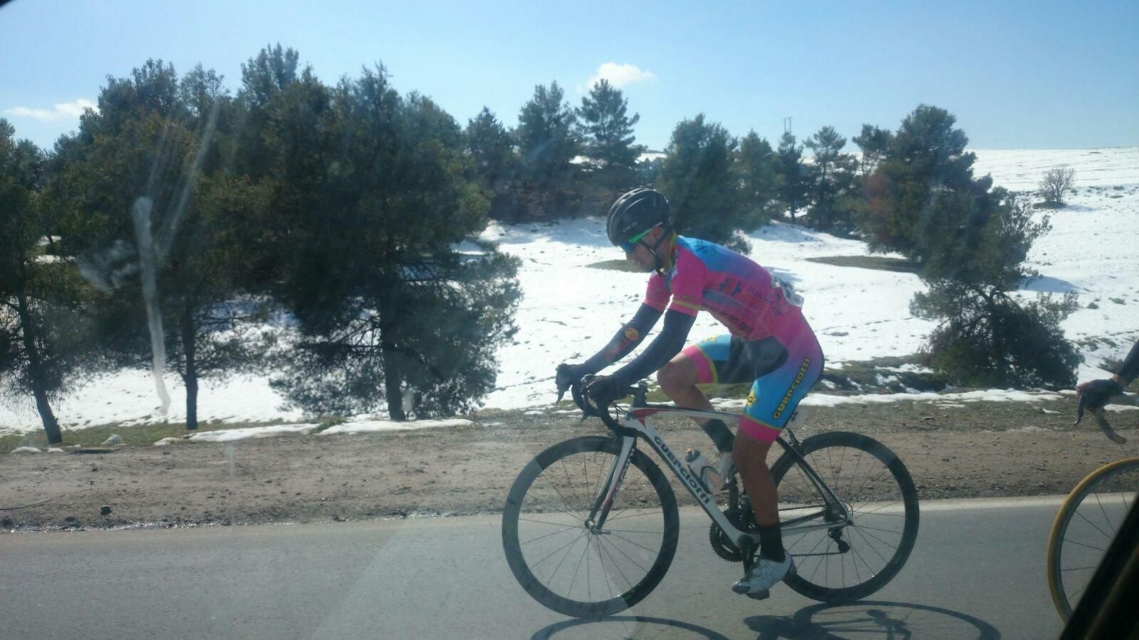 Álex Silva, durante el pasado Tour de Argelia sub-23.