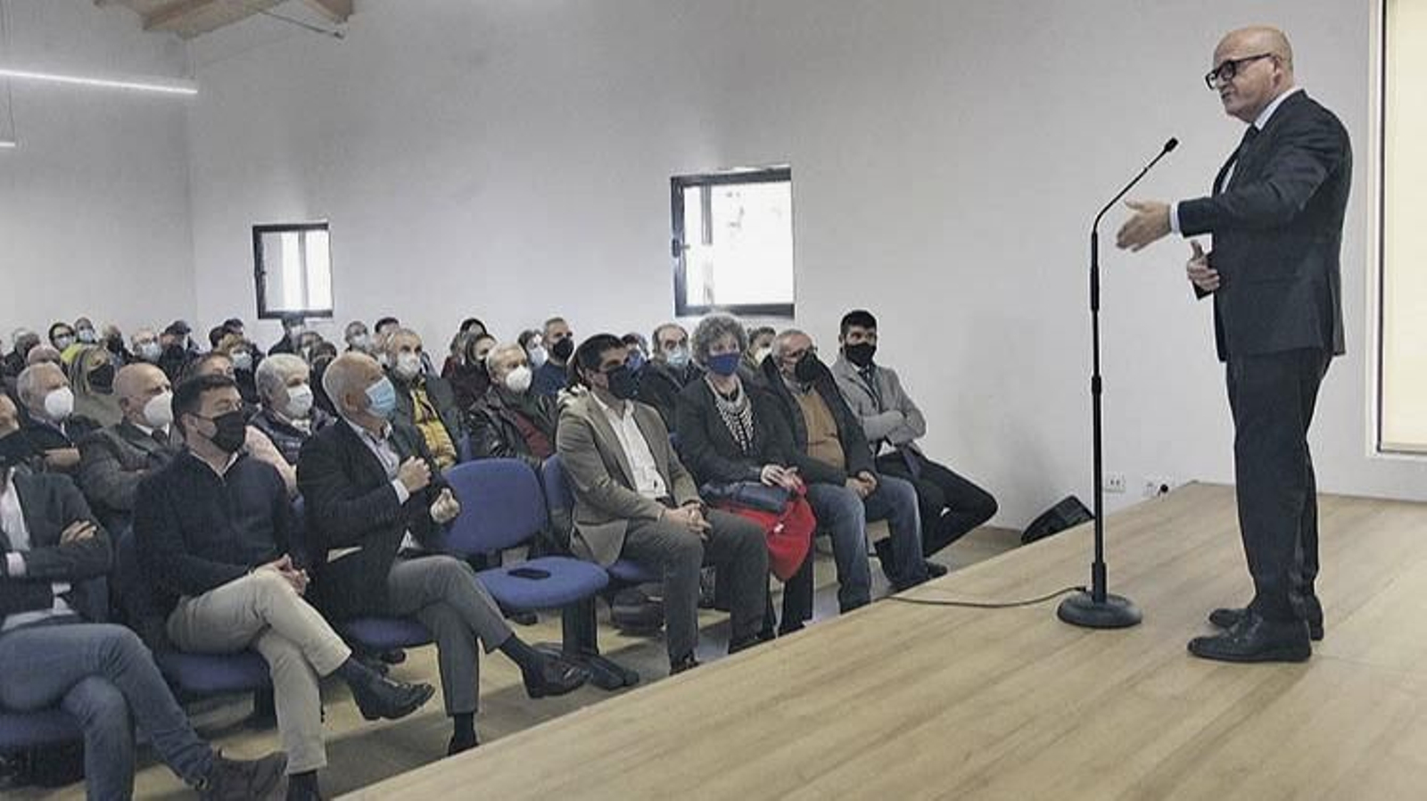 Manuel Baltar durante su intervención en la inauguración del Museo de la Emigración a Guinea.