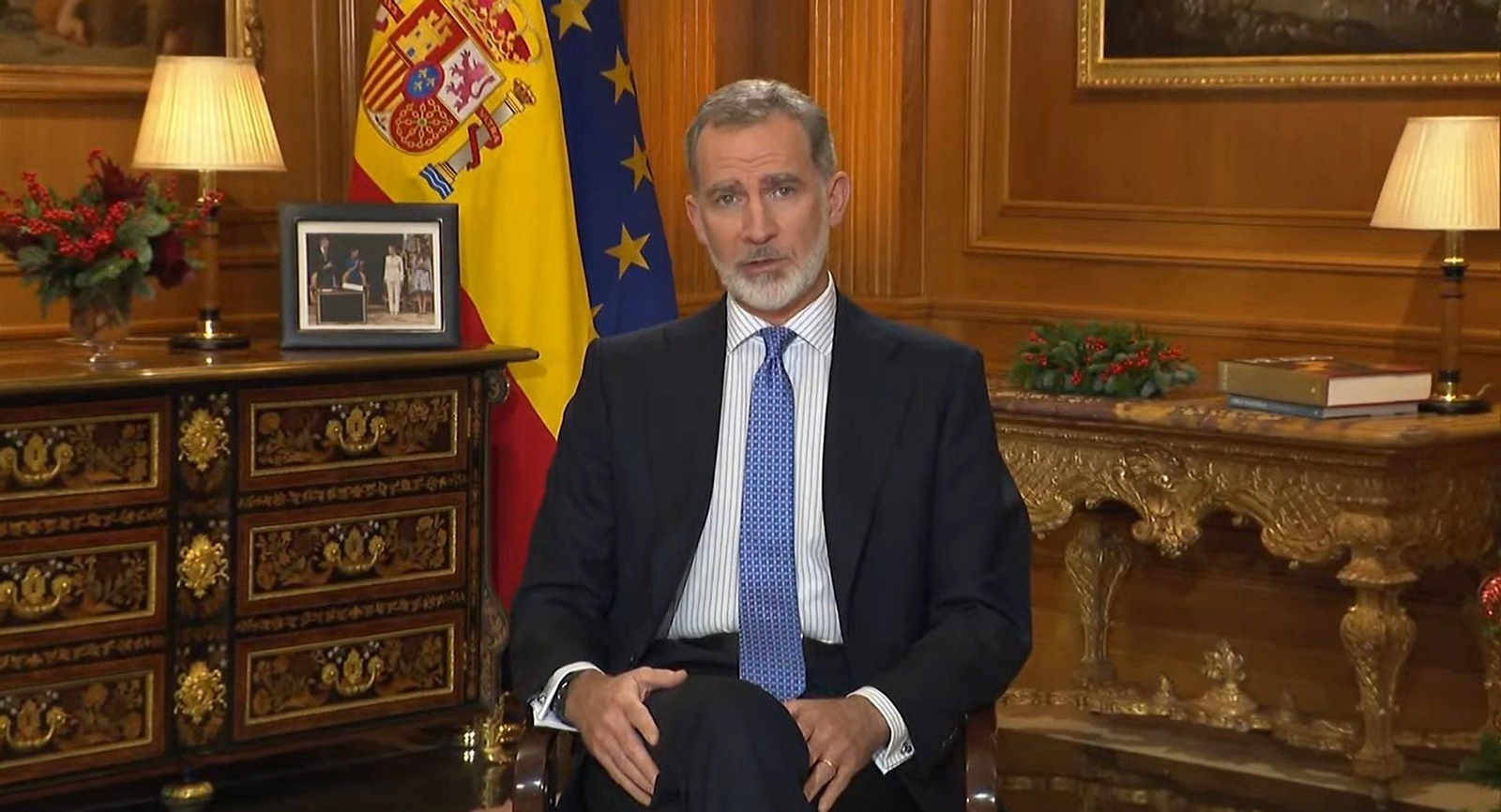 Felipe VI, en su tradicional discurso de Navidad a los españoles.