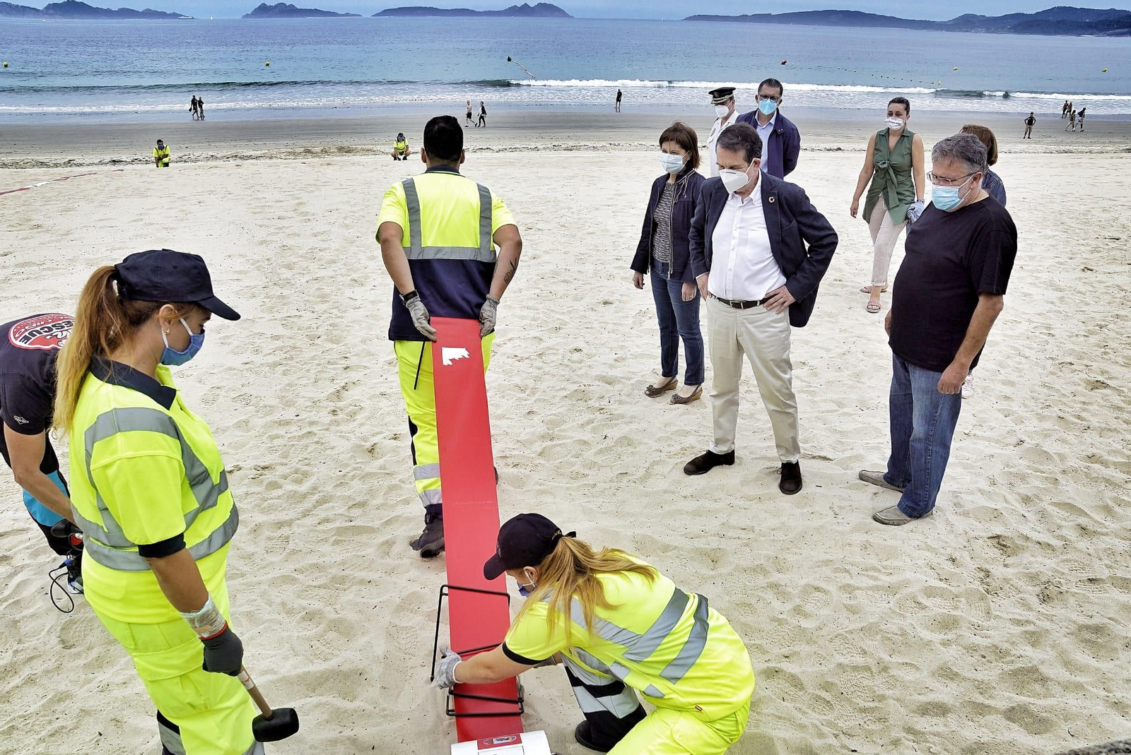 Instaladas las parcelas en Samil y O Vao