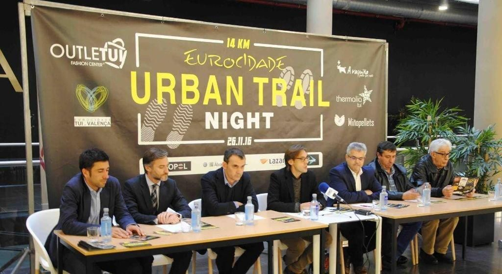 U n momento de la presentación de la prueba en Tui.