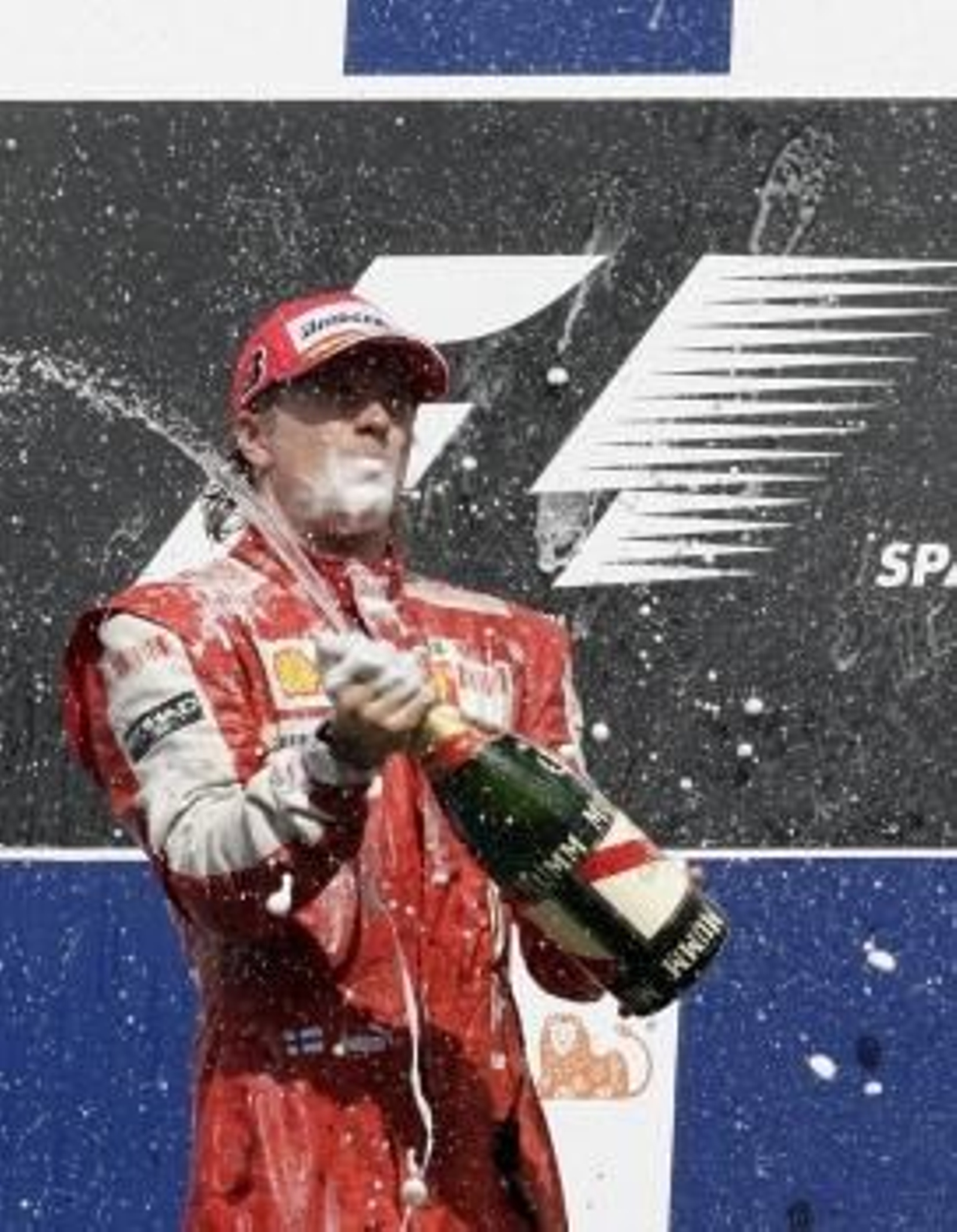 El finlandés Kimi Raikkonen celebra el podio. (Foto: Valdrin Xhemai)