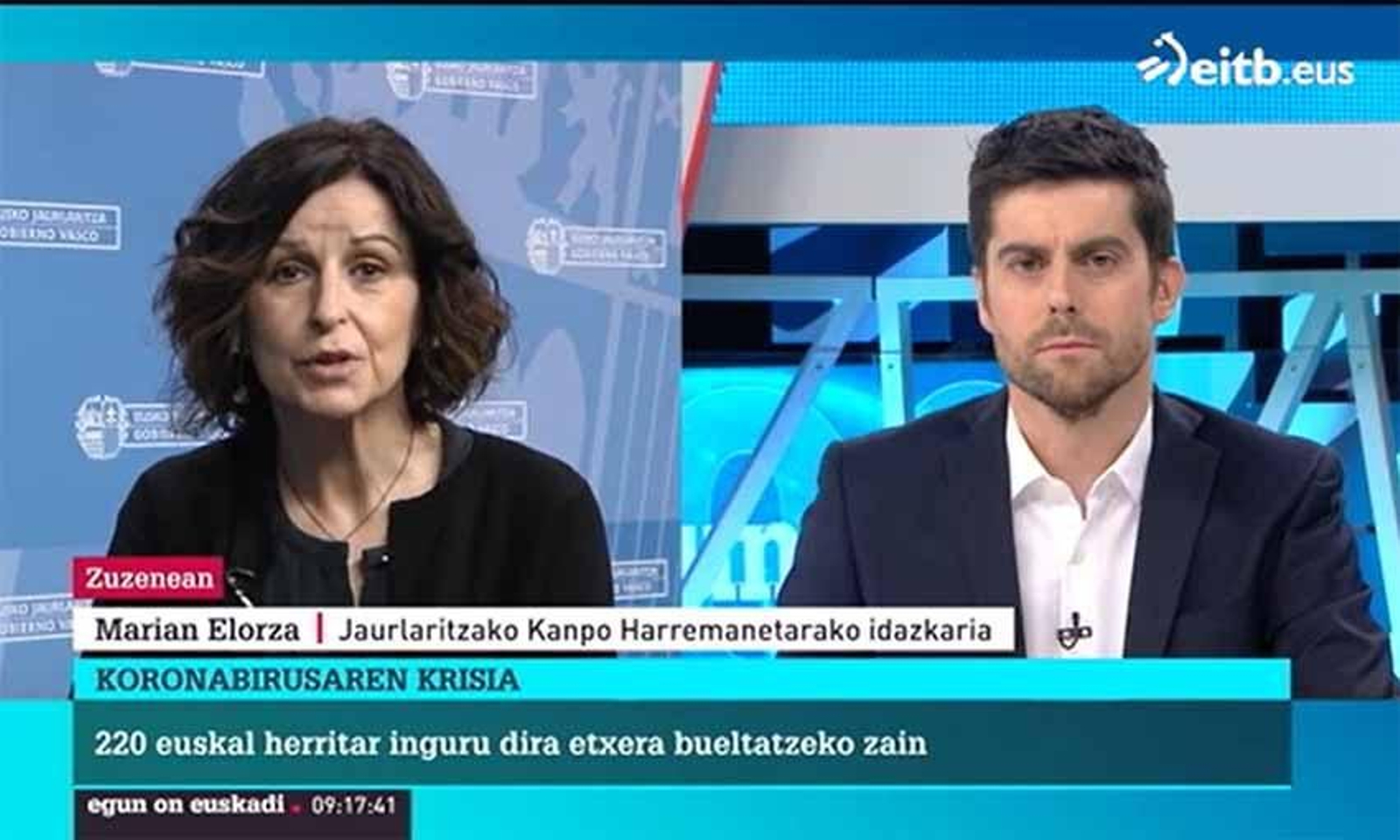 A la izquierda, Marian Elorza, secretaria general de Acción Exterior del Gobierno Vasco