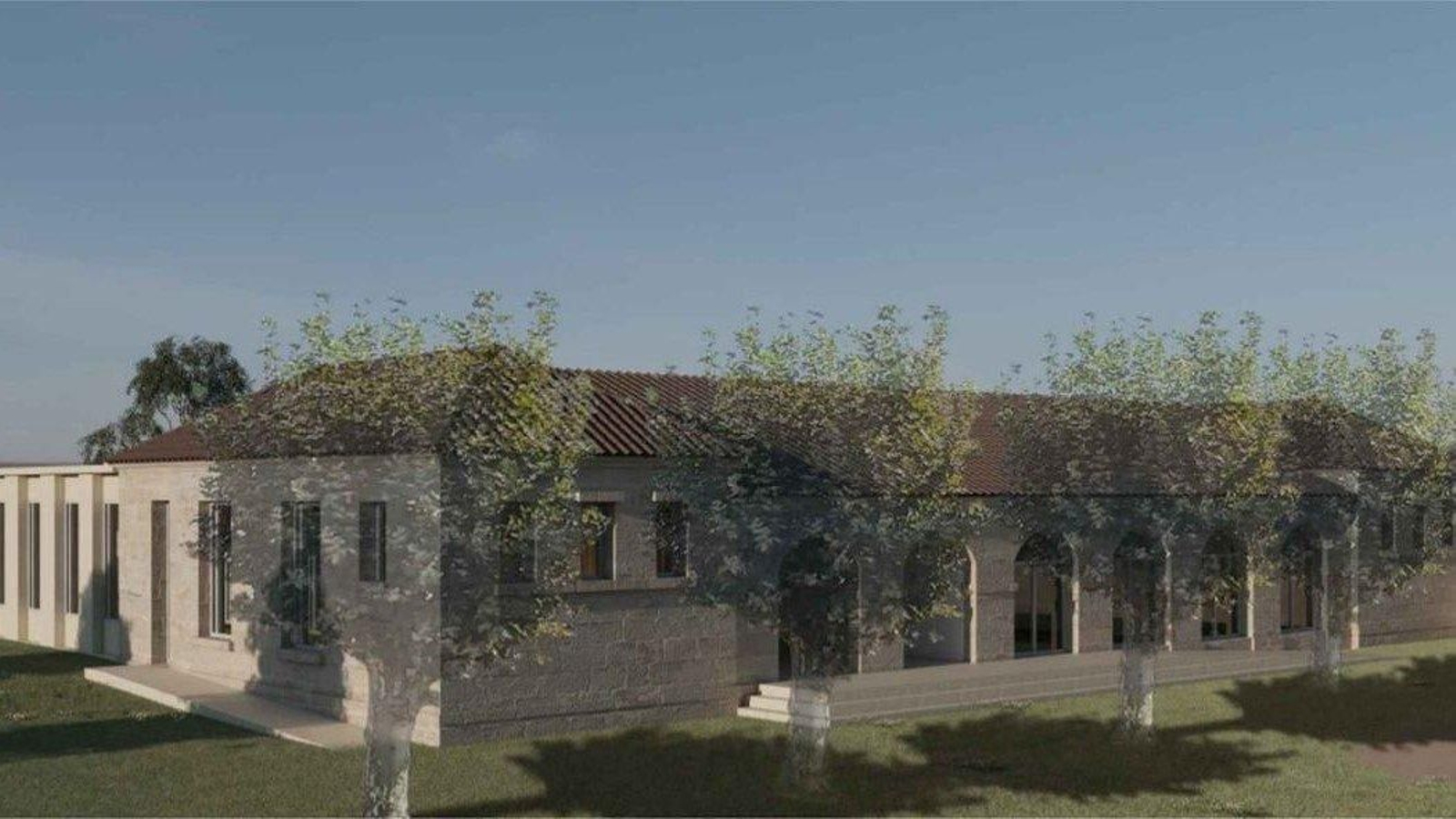 Infografía de como será la Escuela Infantil de Pontellas, después de rehabilitar la antigua escuela unitaria.