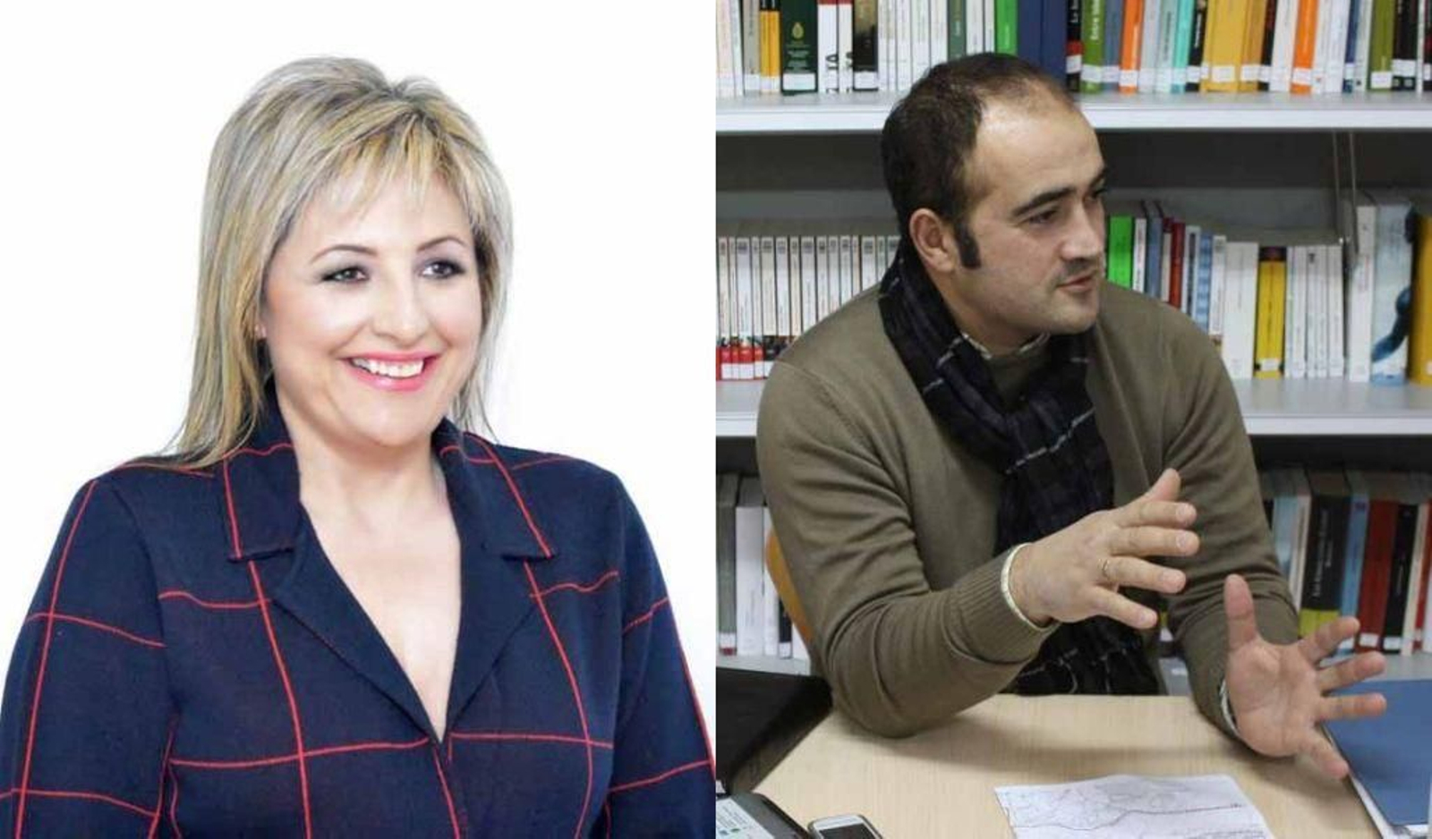 Ana Corredoira, portavo del PP de Mondariz, y Juan Carlos Montes, portavoz de AporM