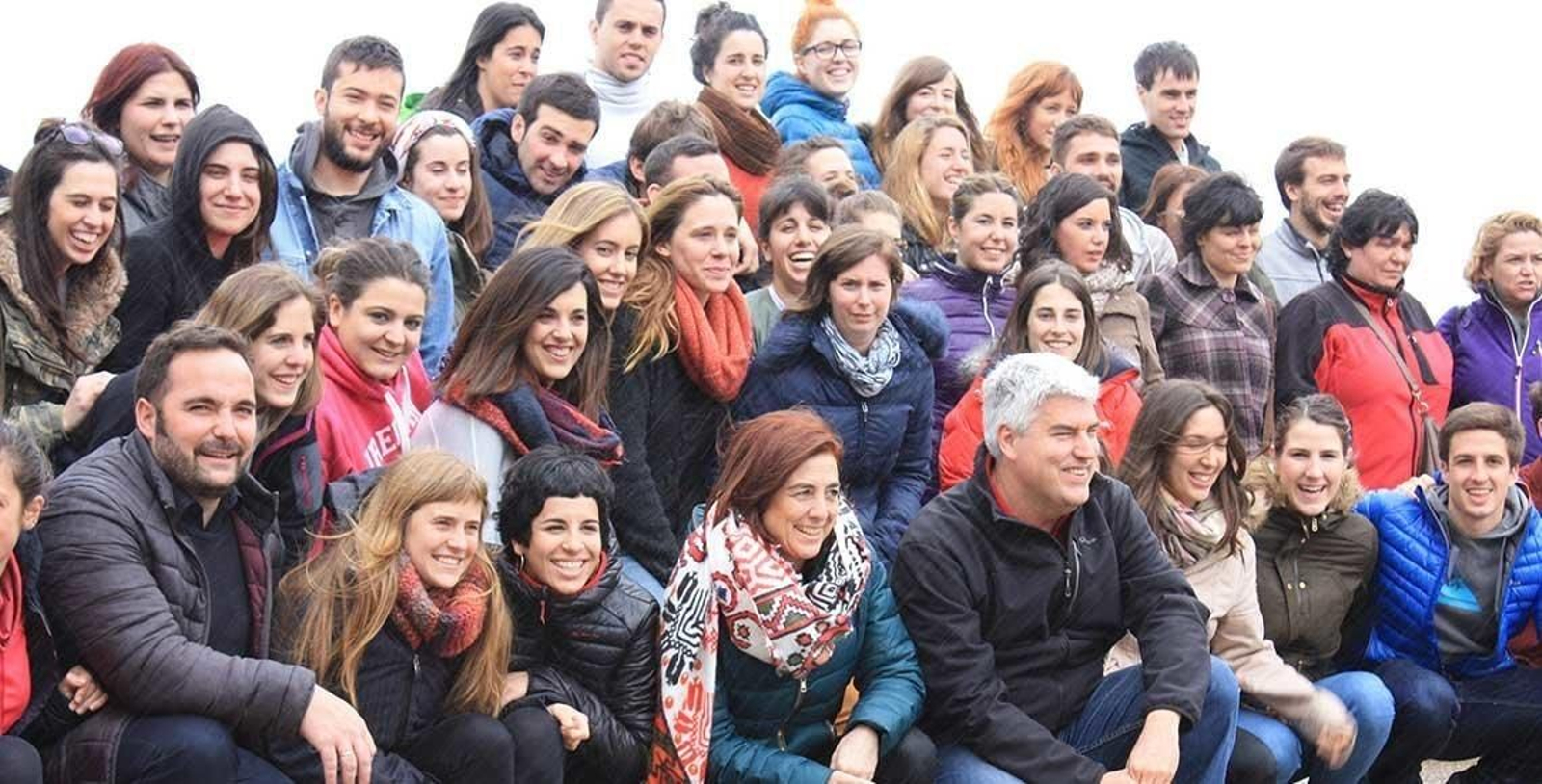 Cristina Ugarte, en un acto reciente con jóvenes cooperantes vascos.