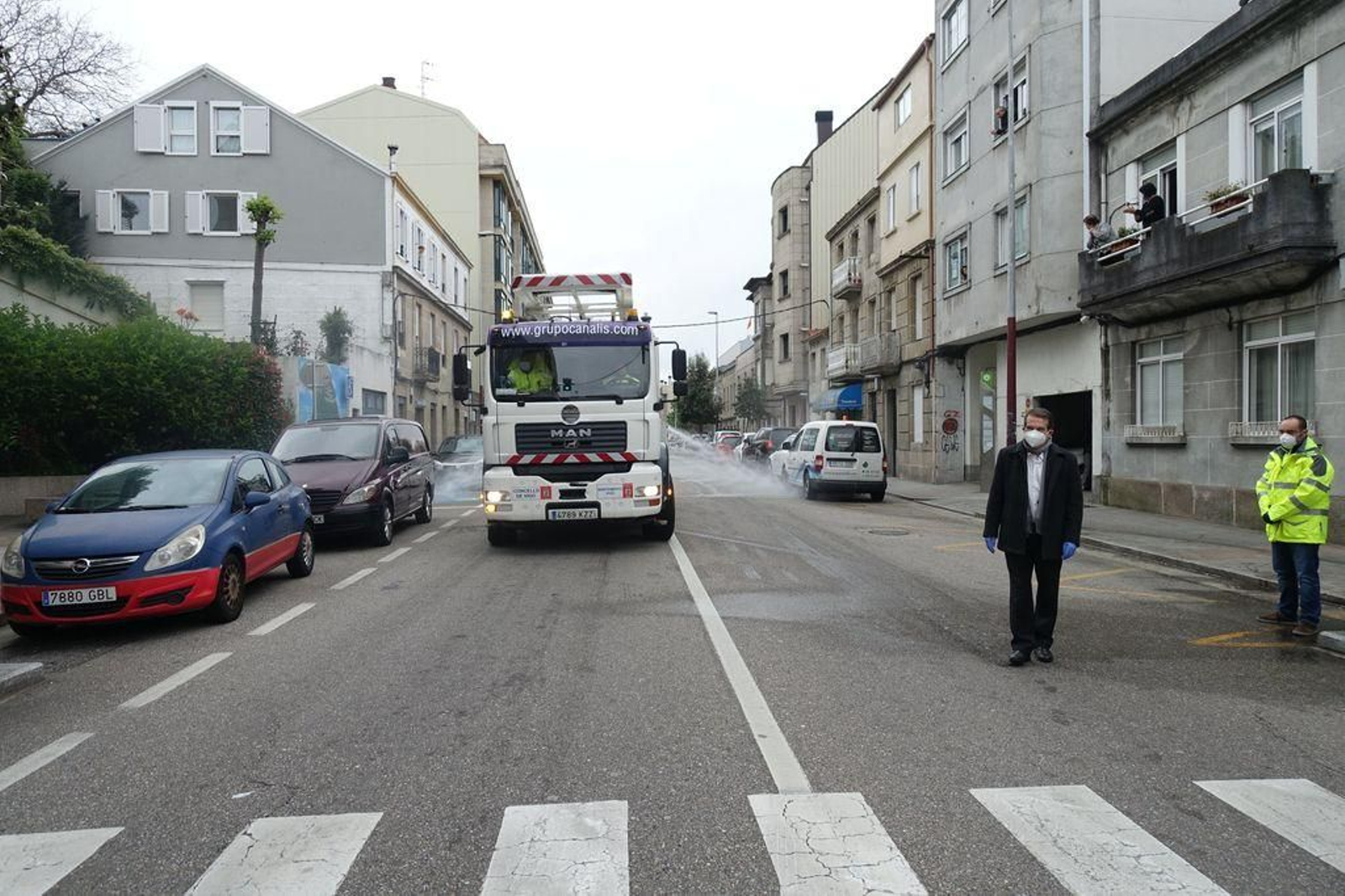Caballero supervisó ayer la puesta en marcha del nuevo camión.