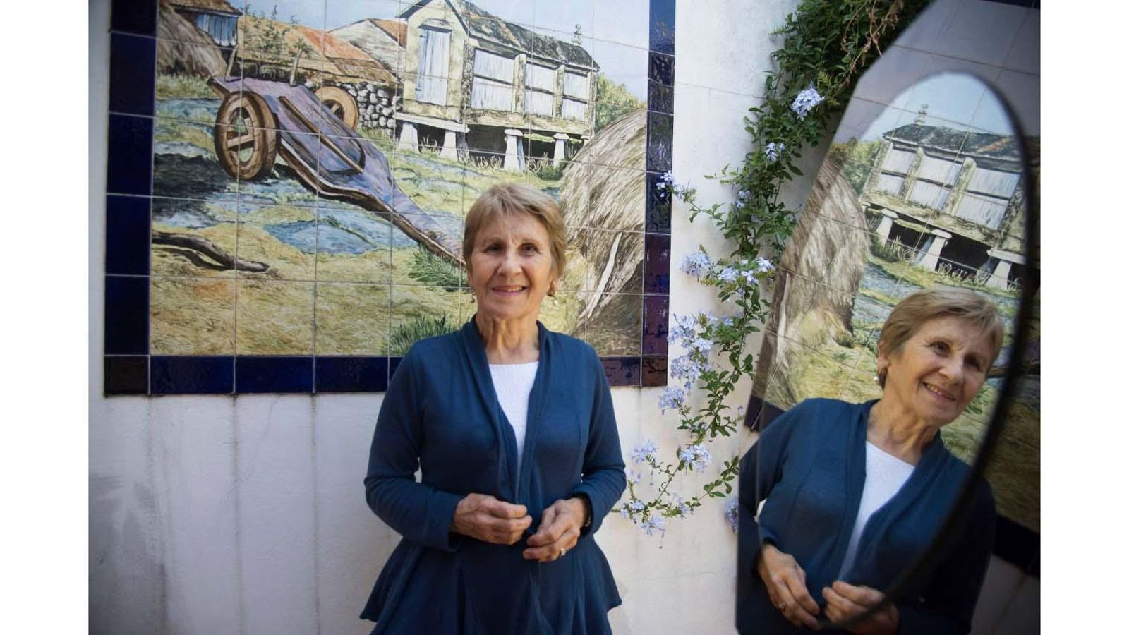 María Rosa en la exposición de "Inmigradas"