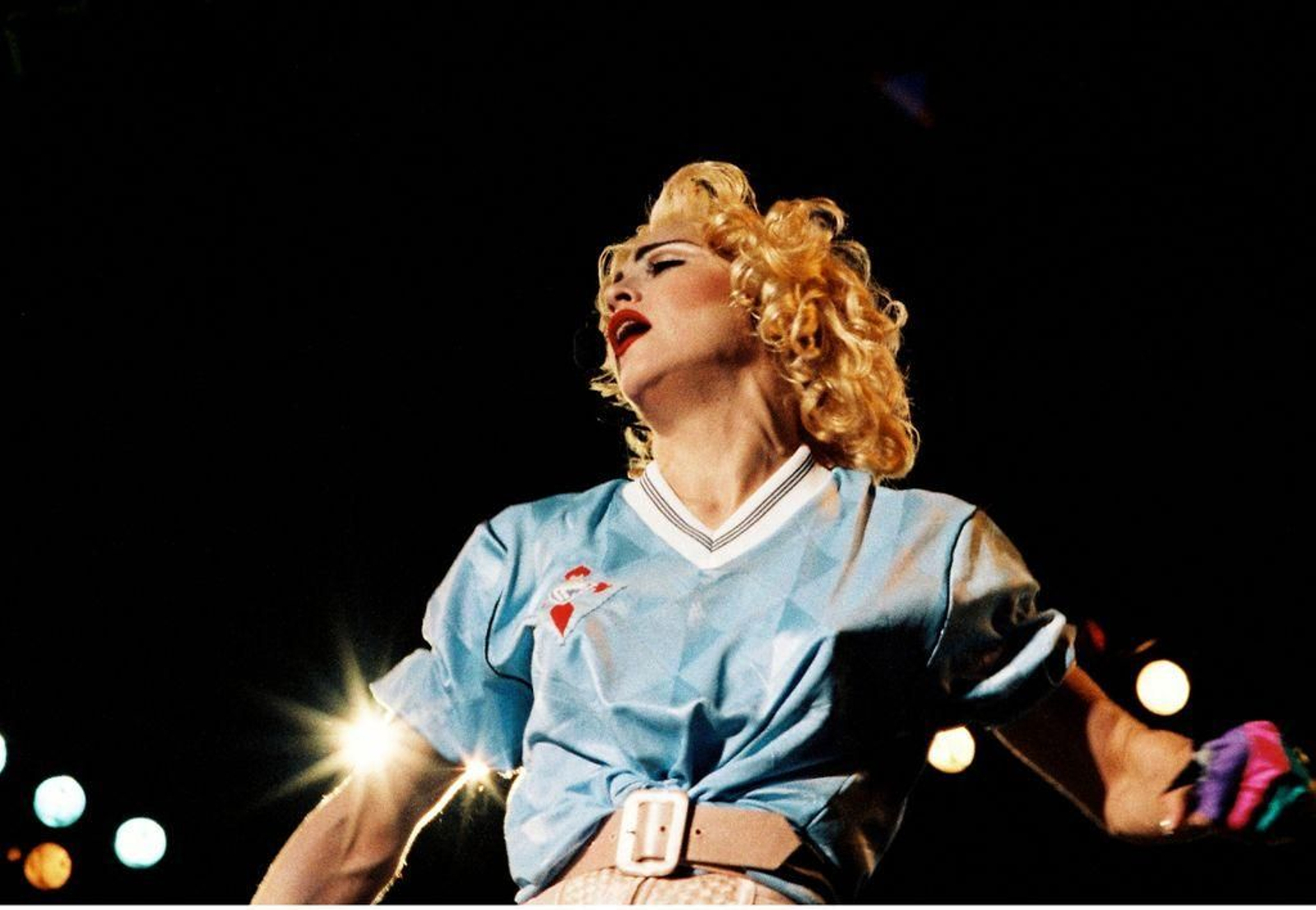 Madonna con la camiseta del Celta, una imagen icónica.