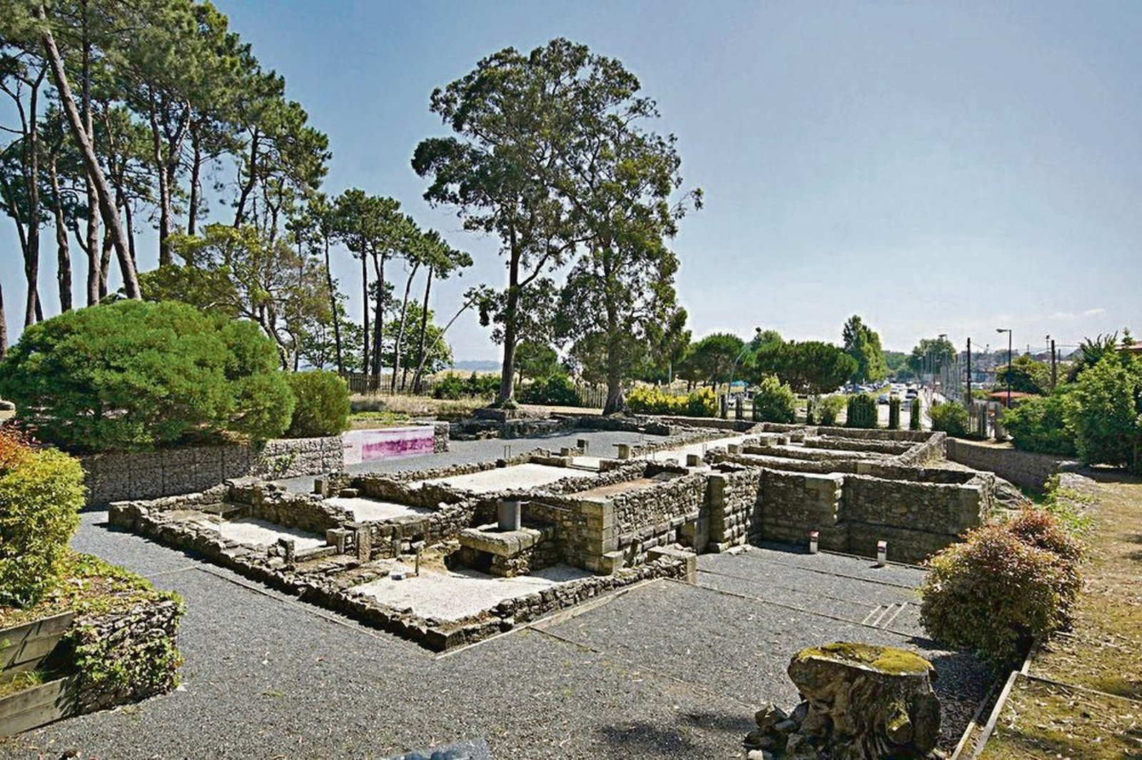 Los restos de la Villa Romana de Toralla, la única íntegramente visitable en la Ría de Vigo.