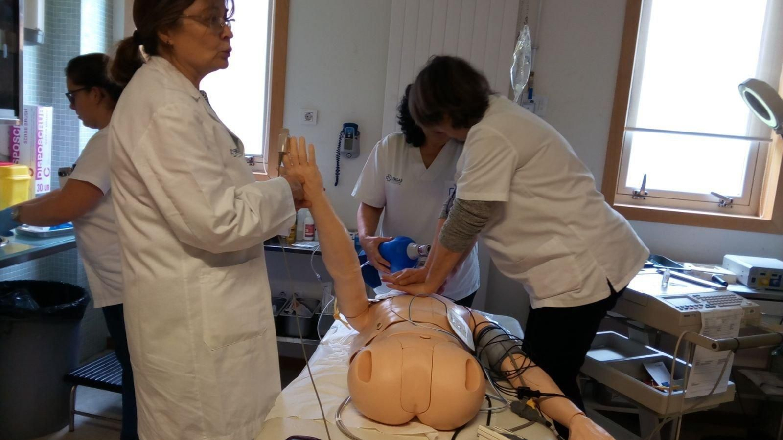 Uno de los cursos sanitarios.