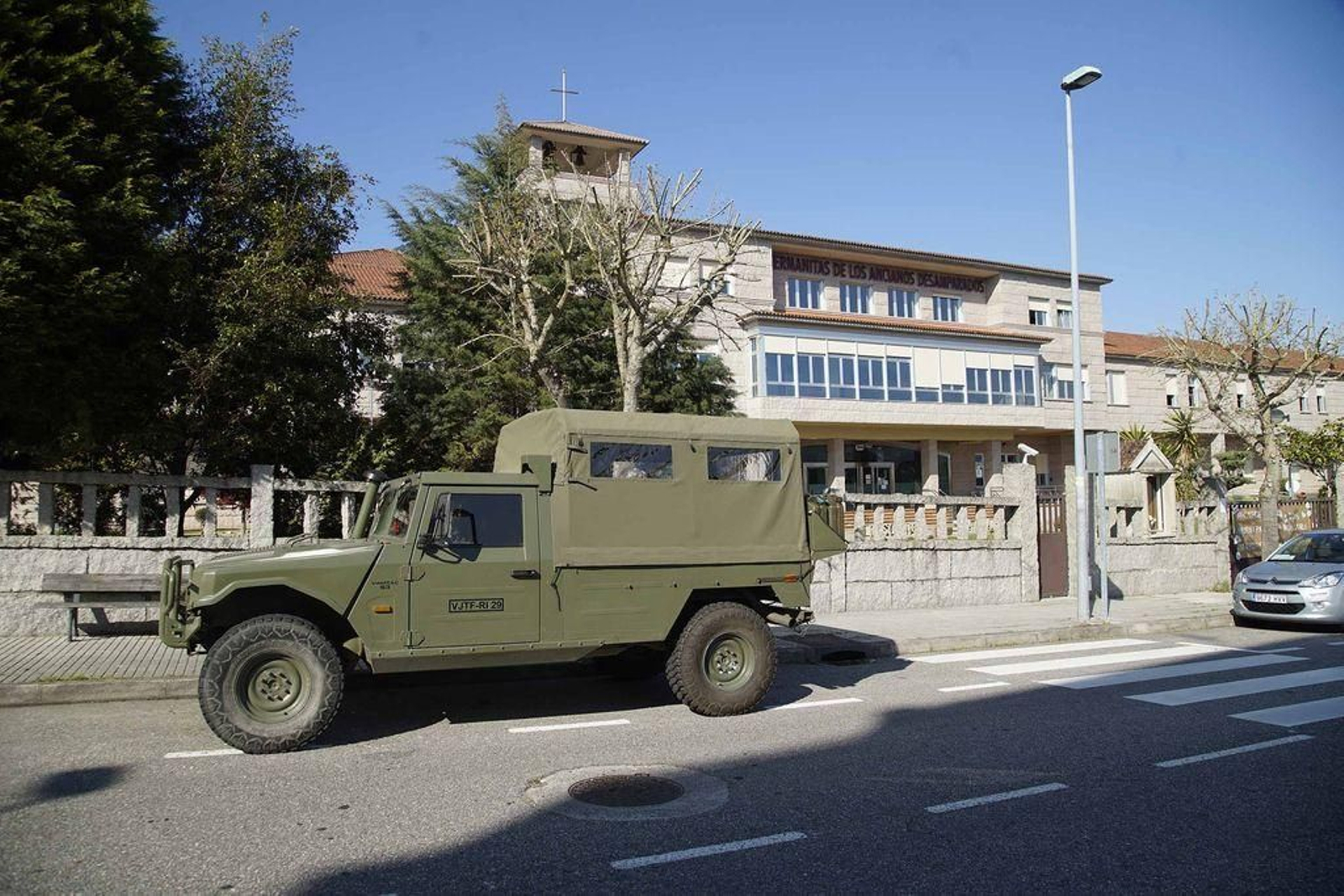 La Brilat ayer, en la residencia de Santa Marta en Alcabre, donde acudió a primera hora de la tarde.