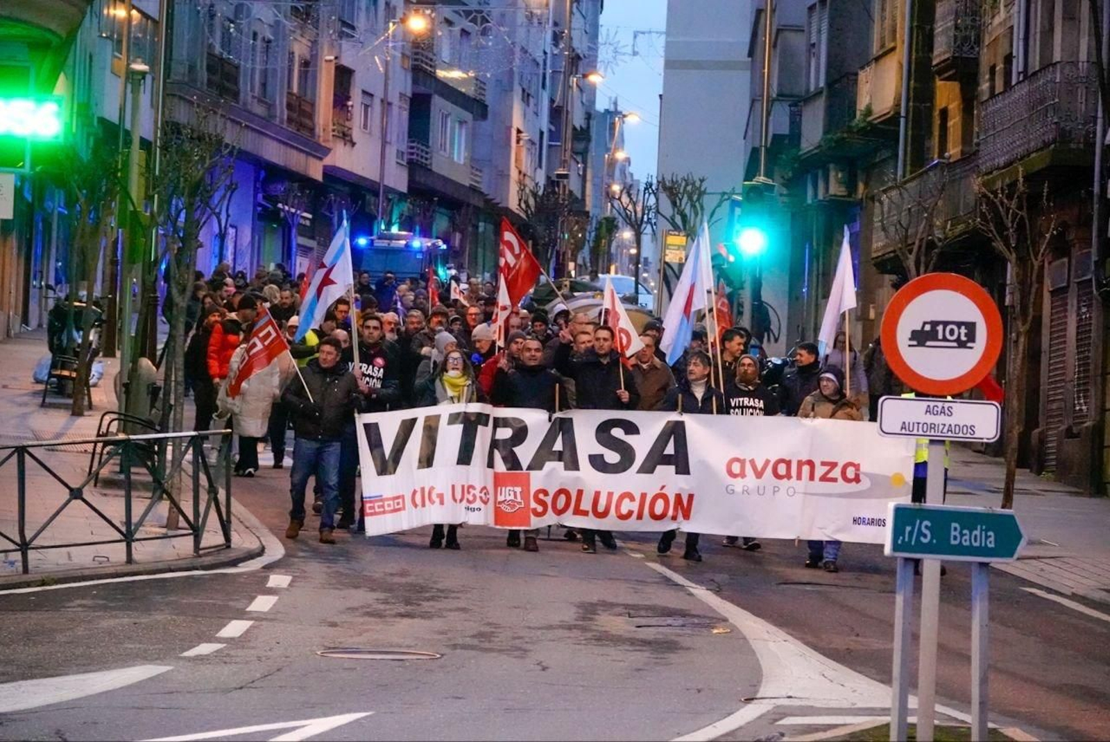 Una de las últimas manifestaciones de Vitrasa. // Vicente Alonso