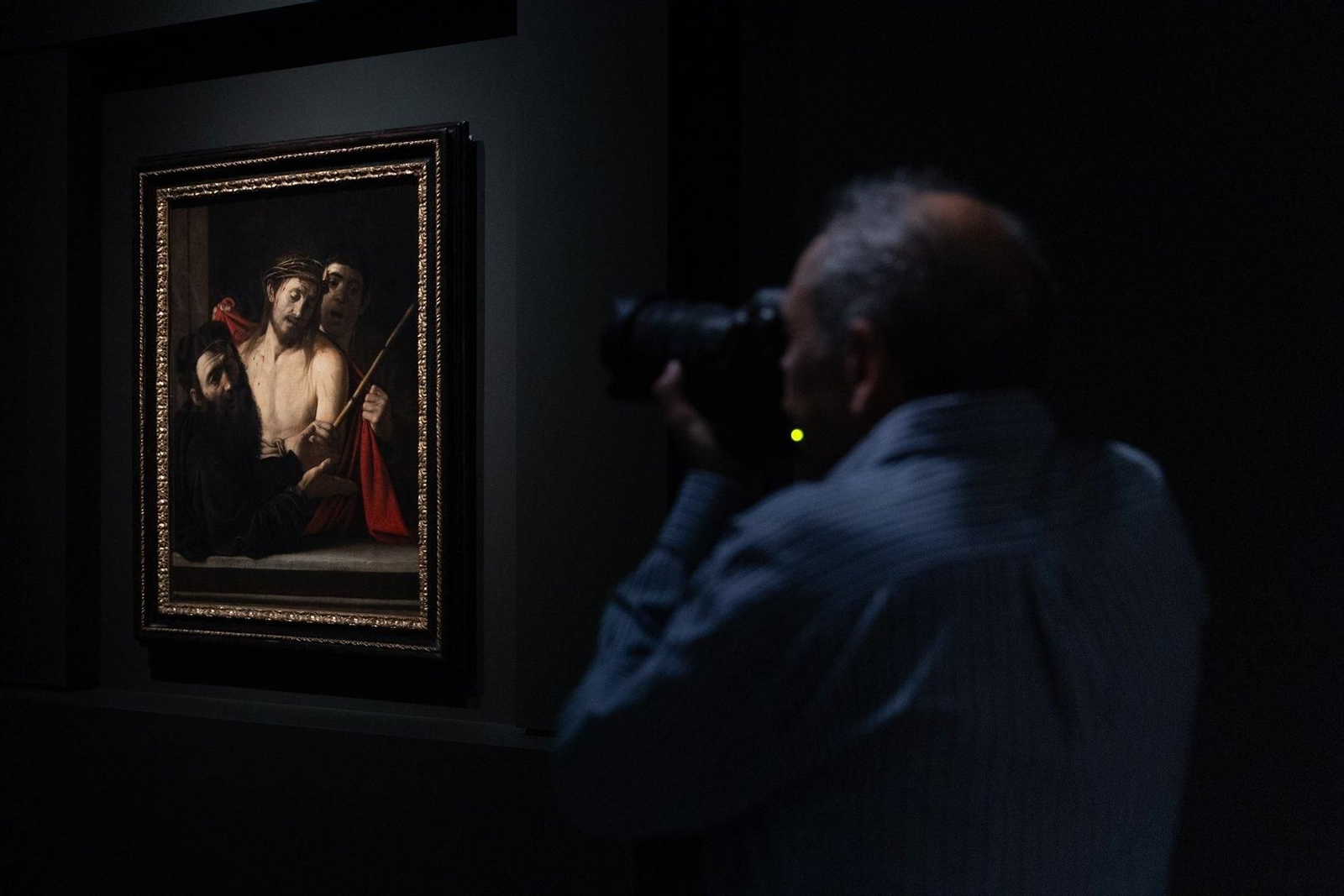 La obra del ‘Ecce Homo’ de Caravaggio, en el Museo Nacional del Prado. // EP