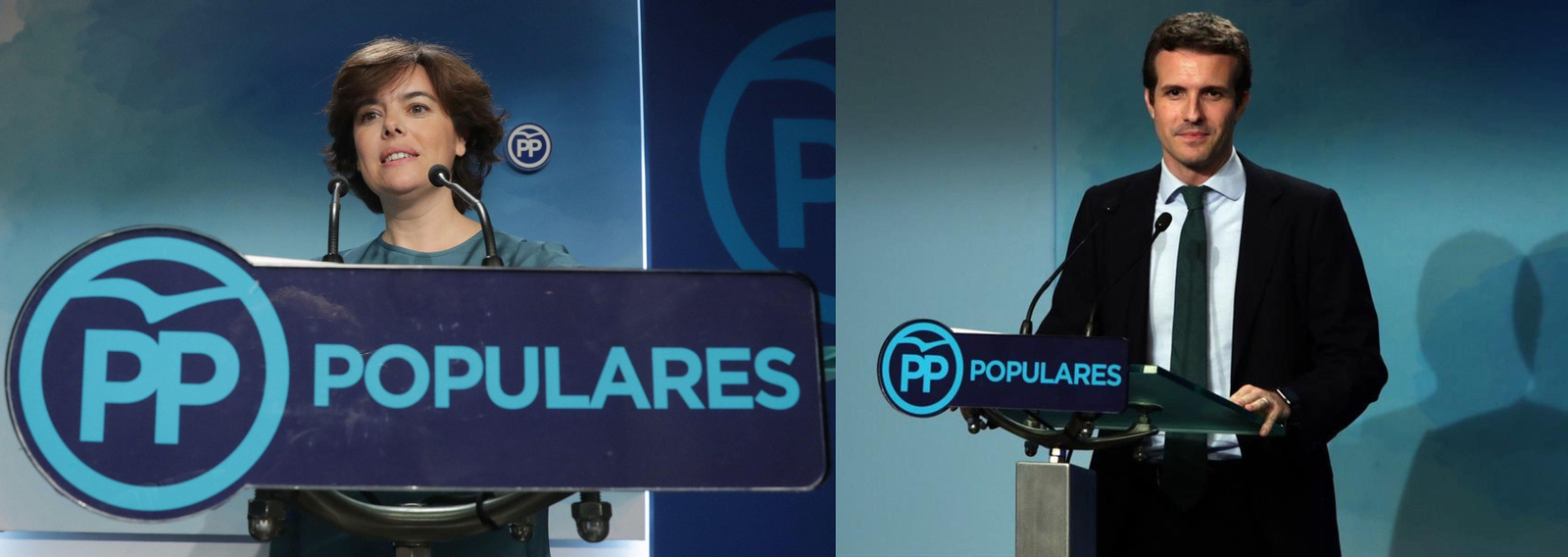 Soraya Sáenz de Santamaría y Pablo Casado