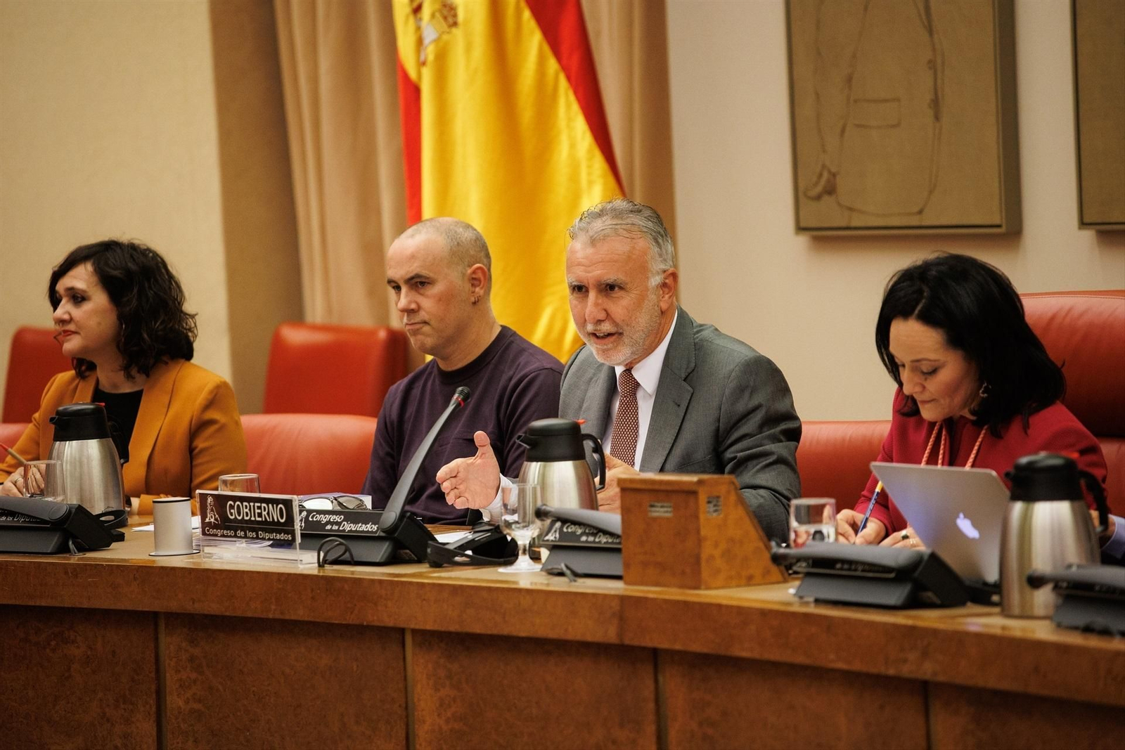 El ministro Ángel Victor Torres durante su comparecencia.