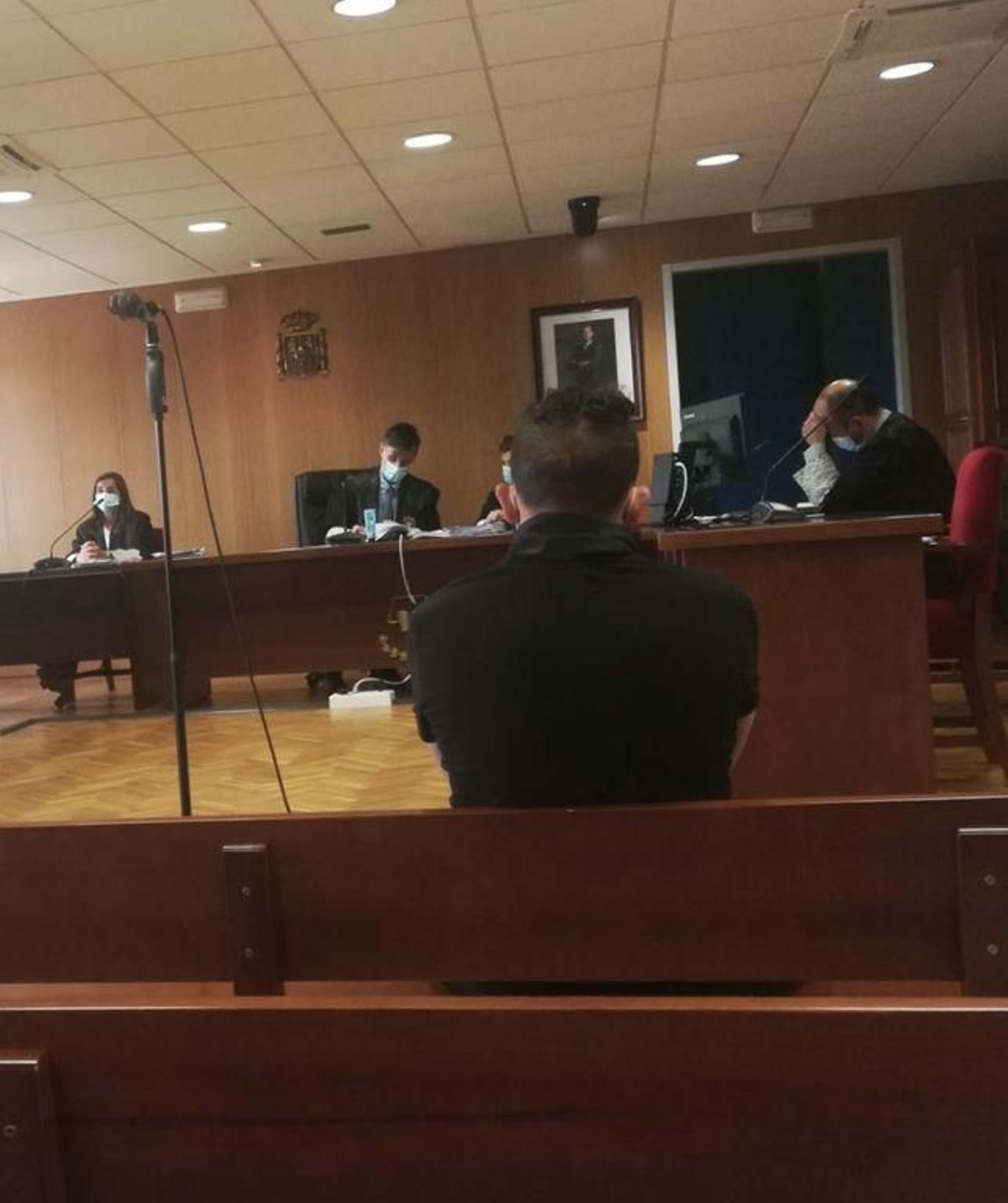 Uno de los acusados de venta de drogas, ayer en la vista.