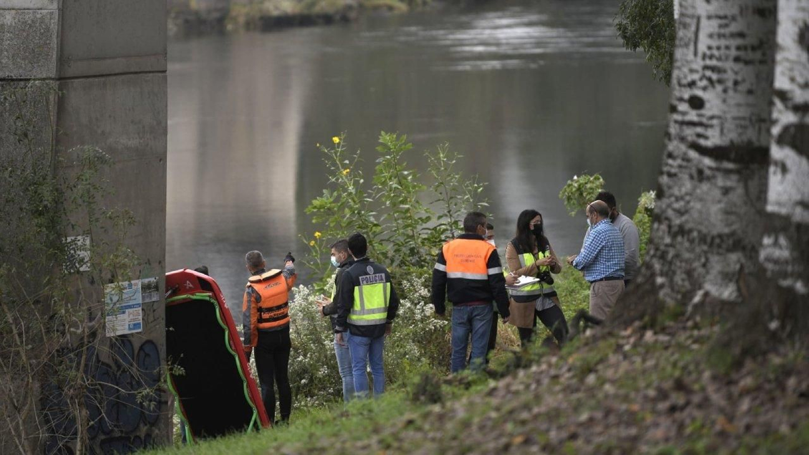 Lugar donde apareció al cadáver en el Miño. // Óscar Pinal