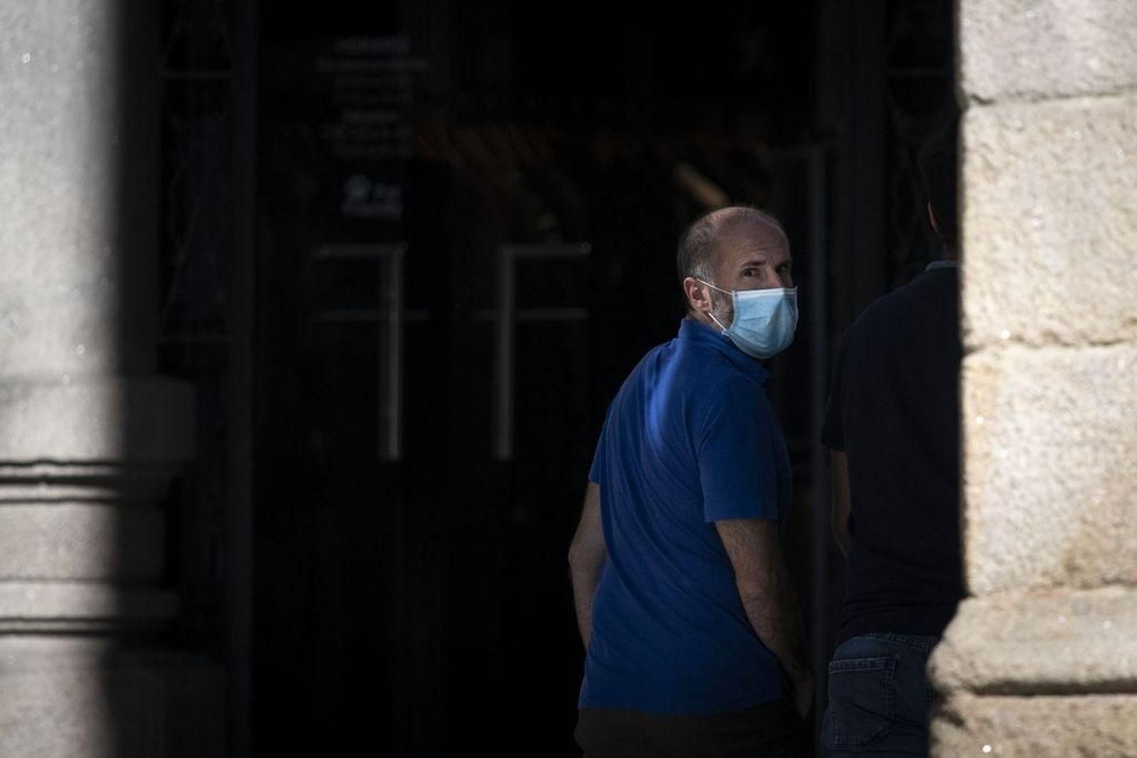 Gonzalo Pérez Jácome, ayer por la mañana junto a la casa consistorial.