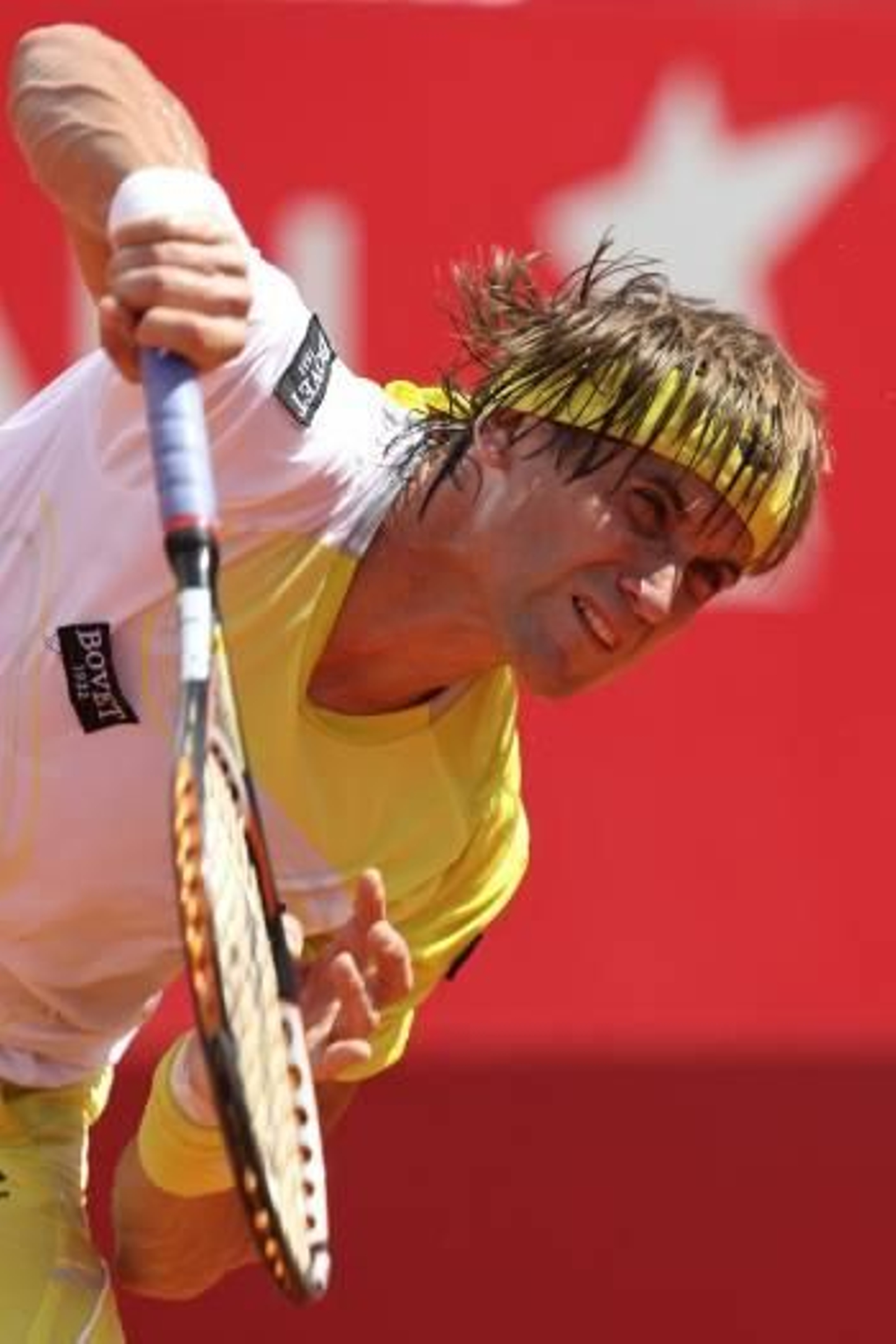 Ferrer, durante el partido. (Foto: SERGIO LLAMERA)
