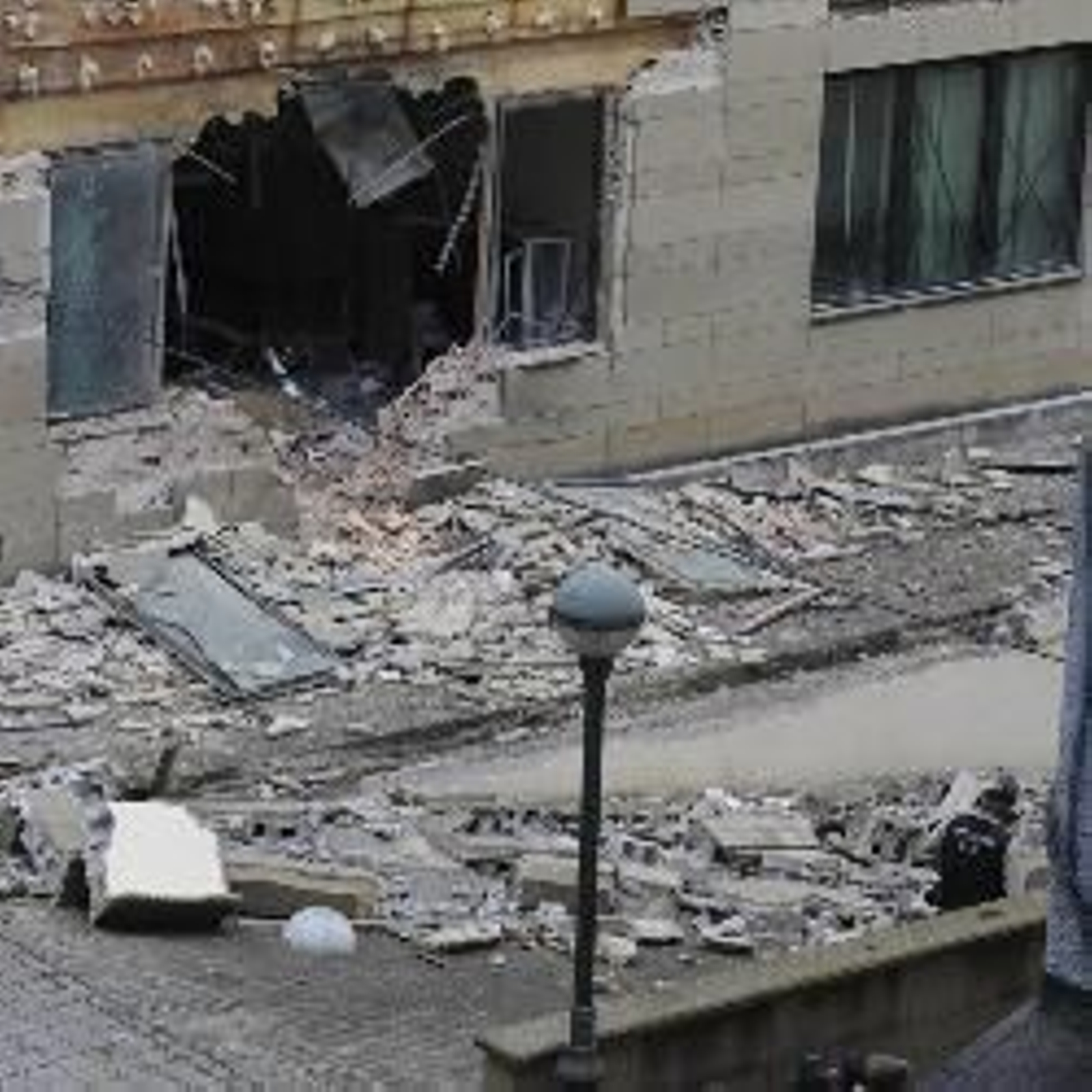 Daños causados por la explosión.