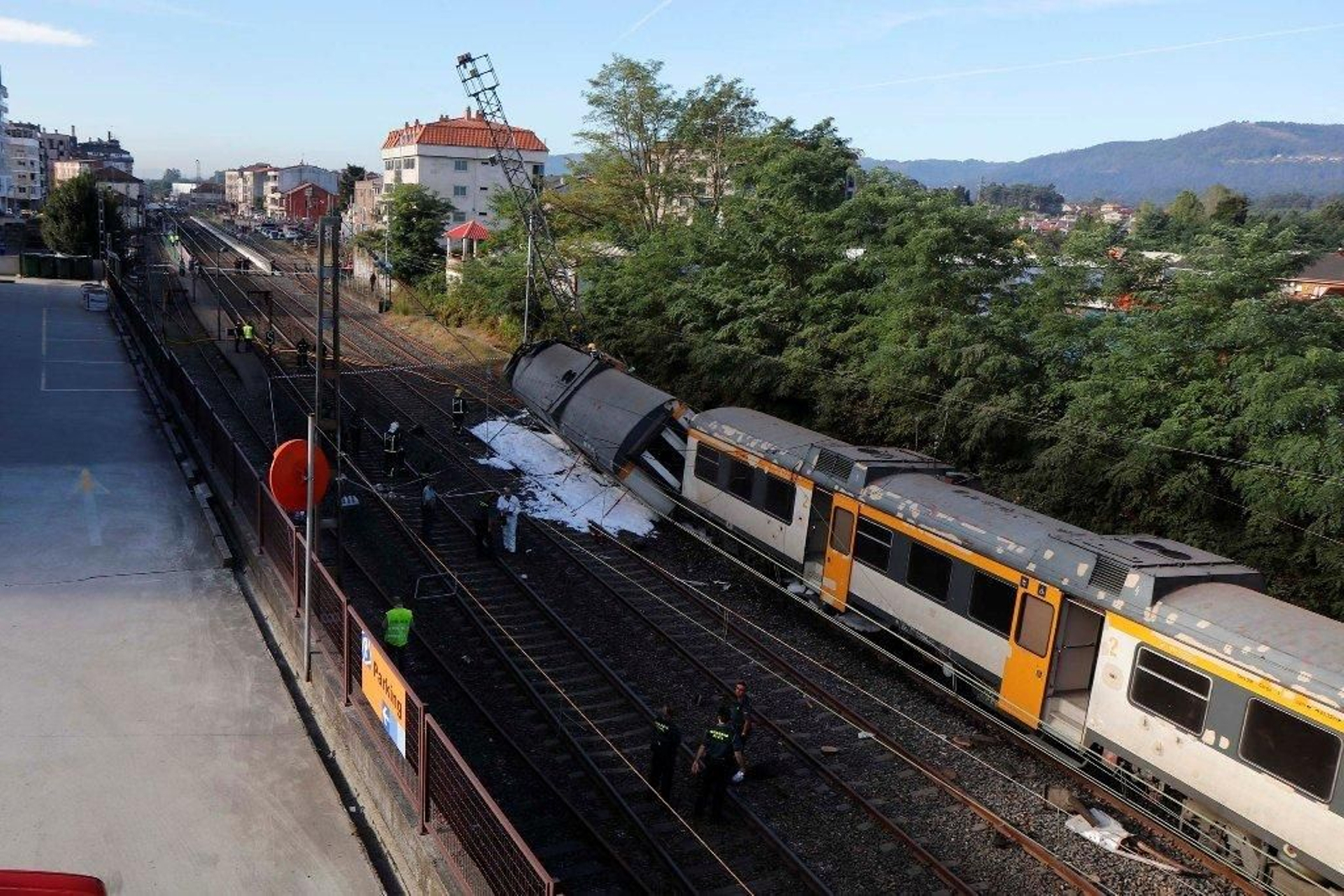 Descarrila un tren en Porriño  Foto JV Landín 01