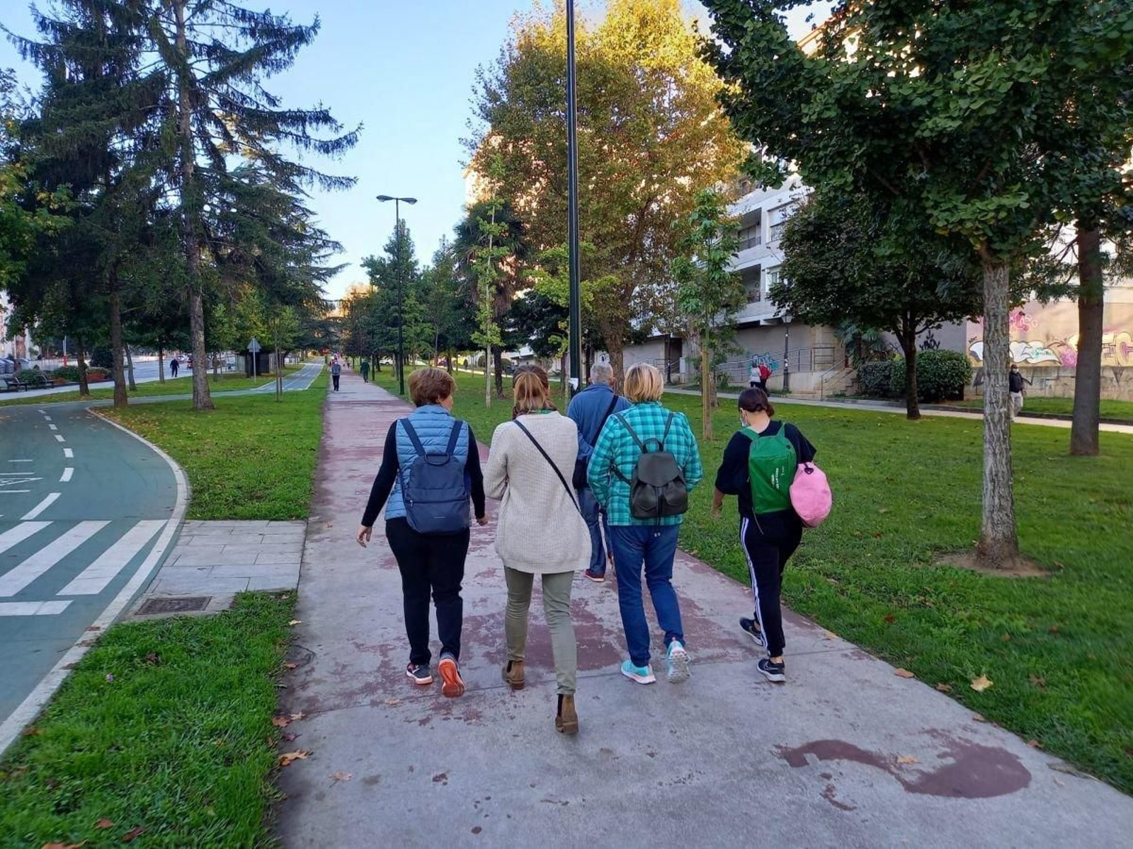 Una de las rutas saludables realizadas por la asociación contra el cáncer en Vigo.