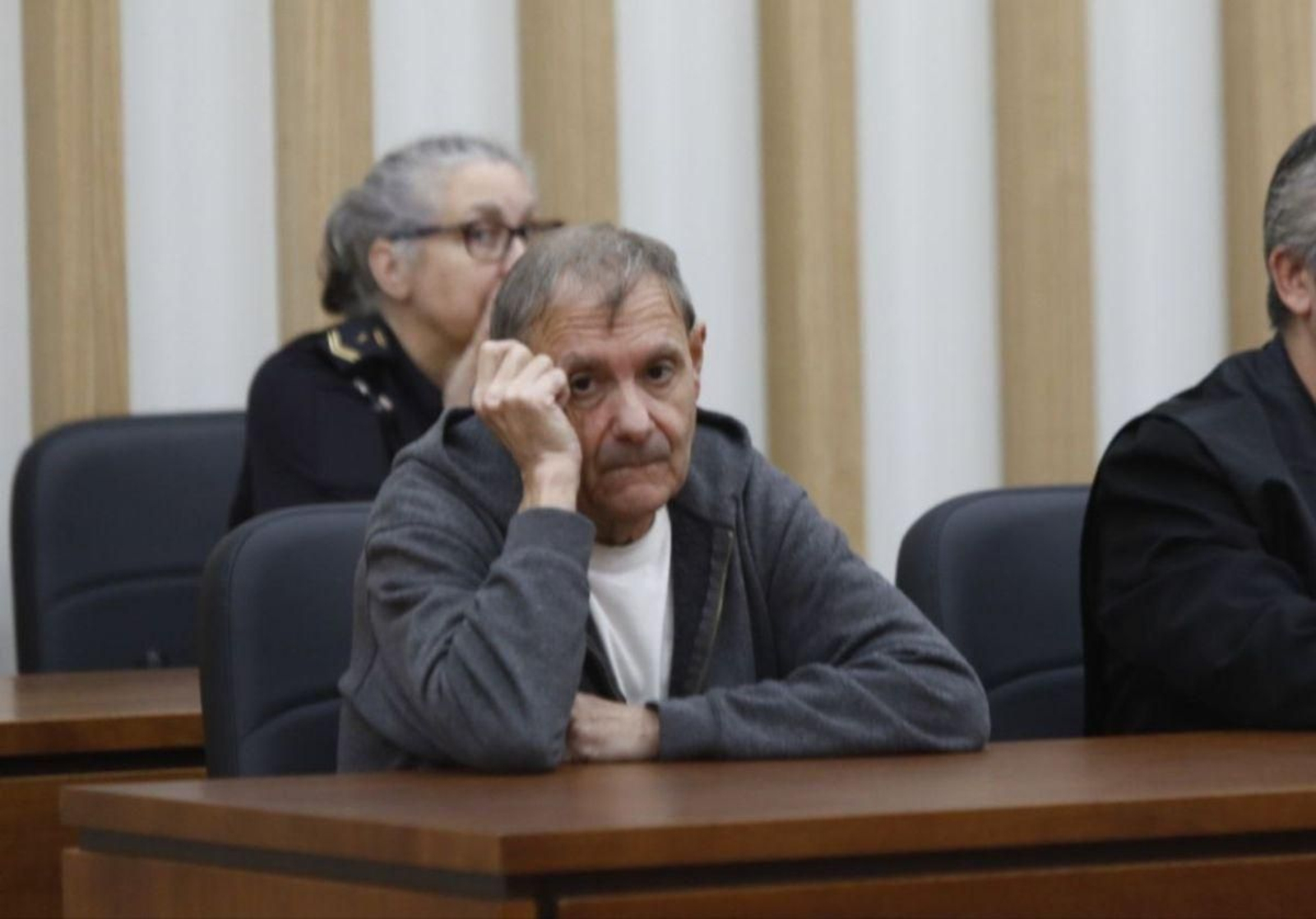 Pablo Posada, este jueves, en el momento de escuchar, impasible, el veredicto del jurado.