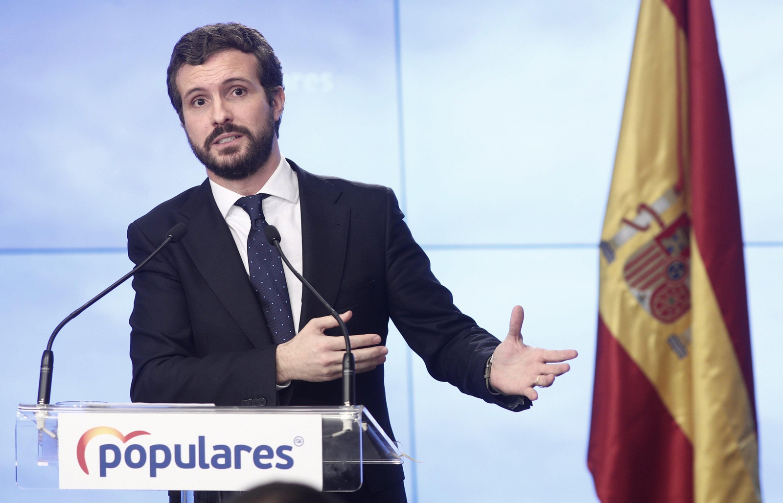 El presidente del Partido Popular, Pablo Casado