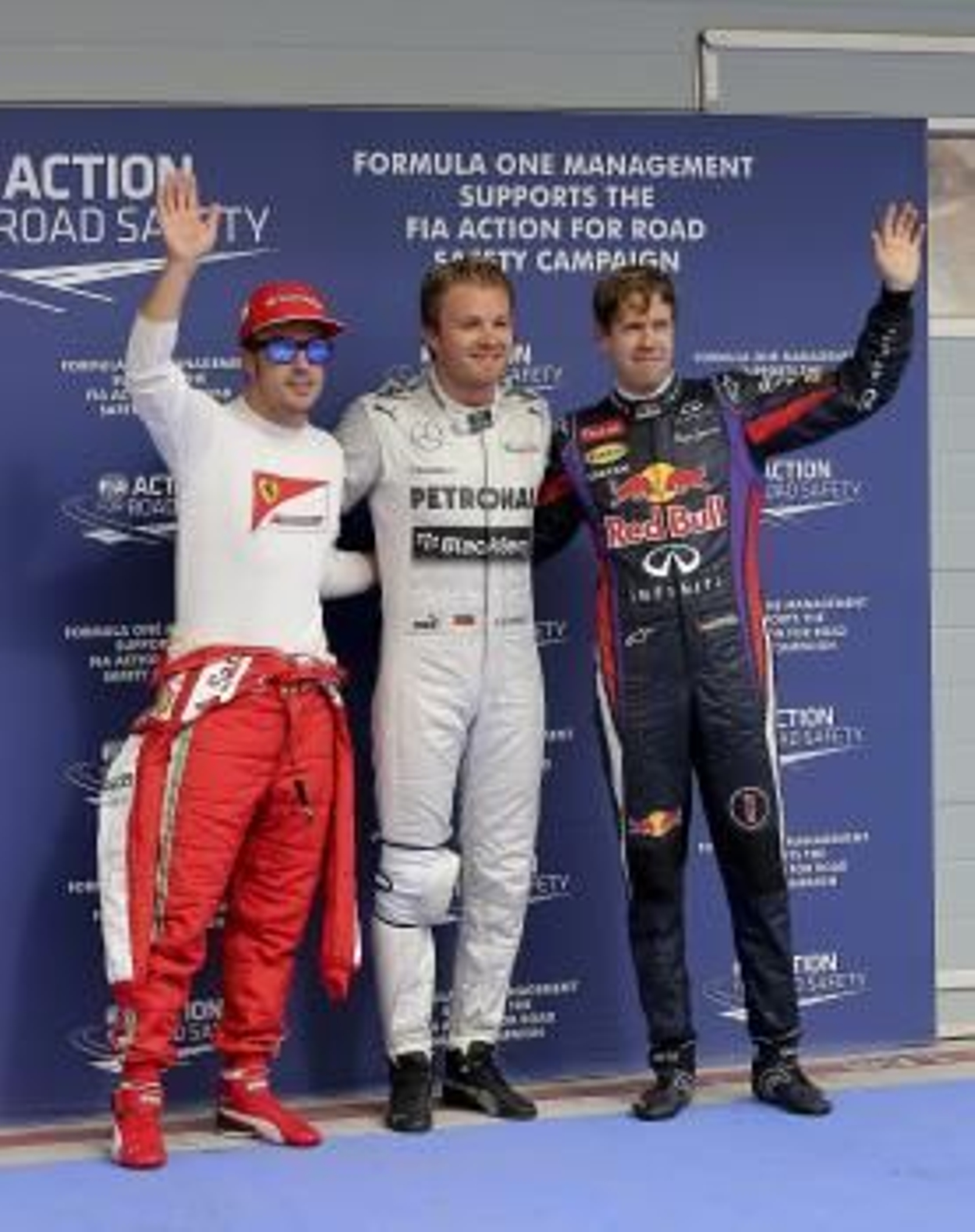 Los tres primeros clasificados.