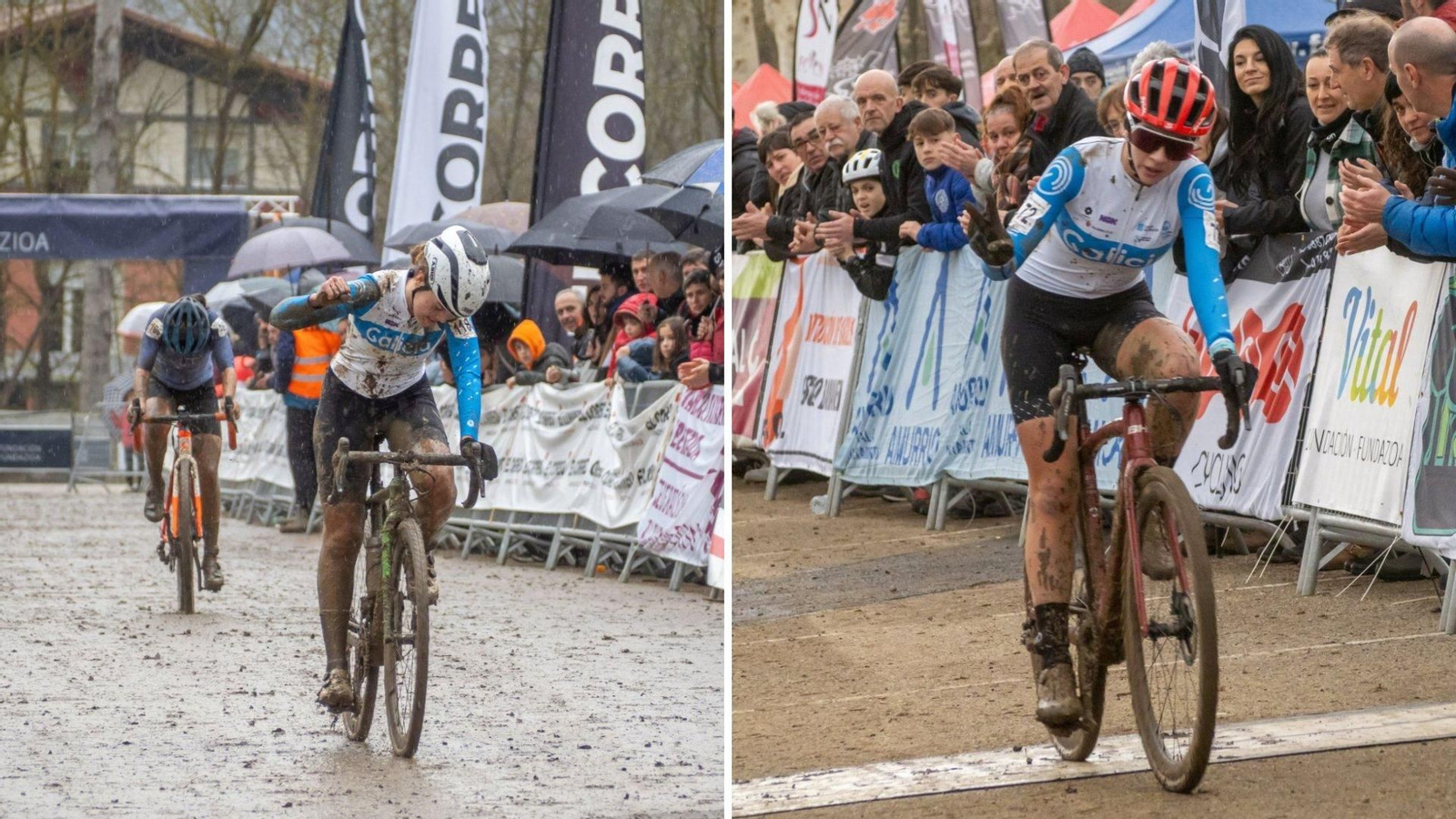 Laura Mira e Aroa Otero acadaron a segunda posición no Campionato de España de ciclocross disputado en Amurrio.