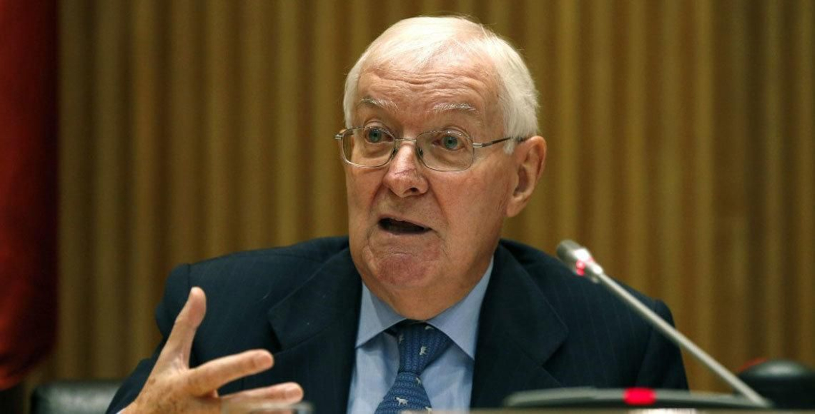 El director del Instituto Cervantes, Víctor García de la Concha, durante su comparecencia ante la Comisión de Asuntos Exteriores del Congreso.