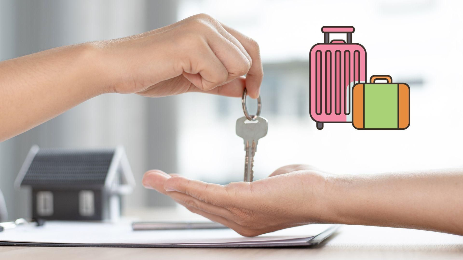 Entrega de llave de una vivienda.