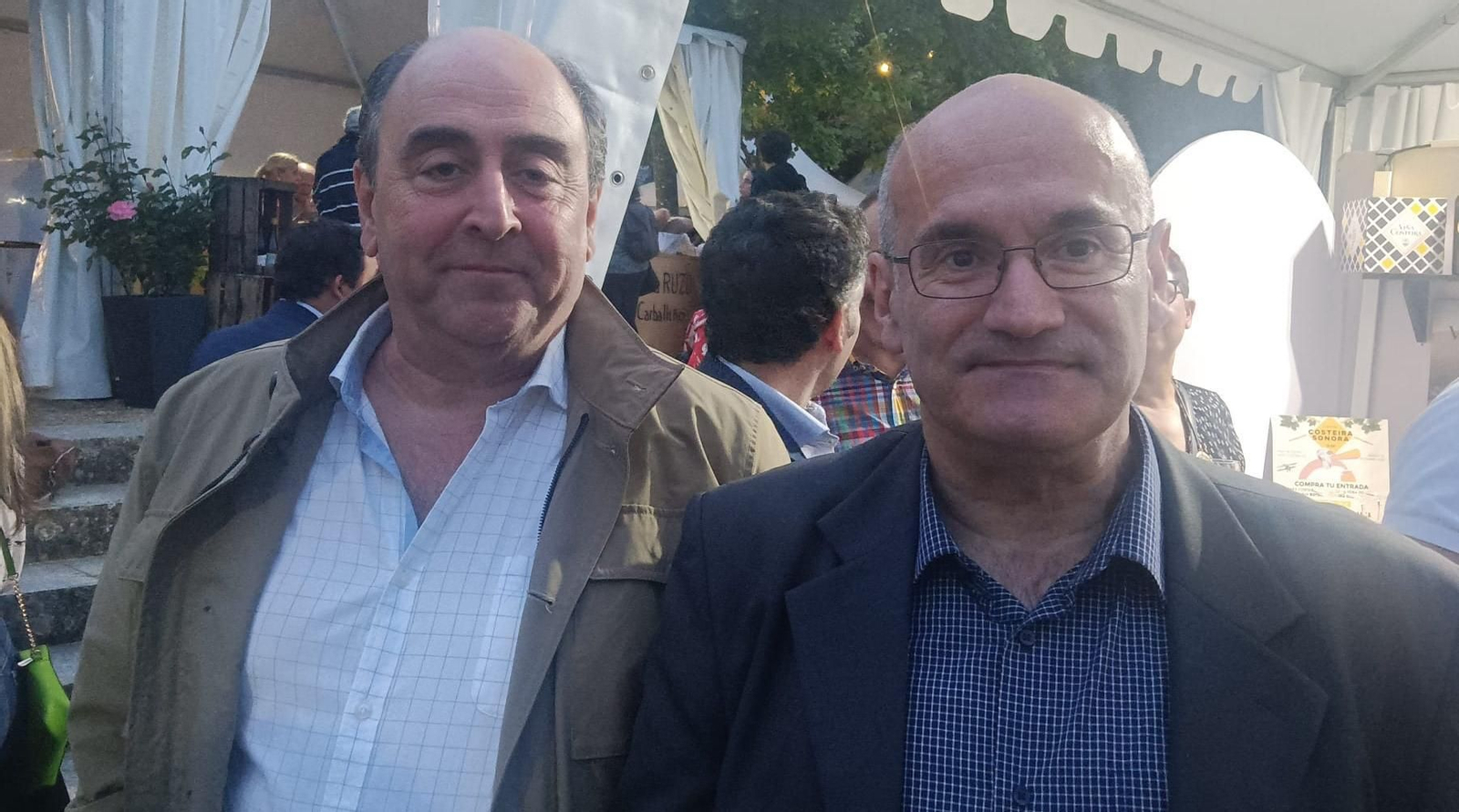 Luís Gulín, a la derecha, con José María Casas