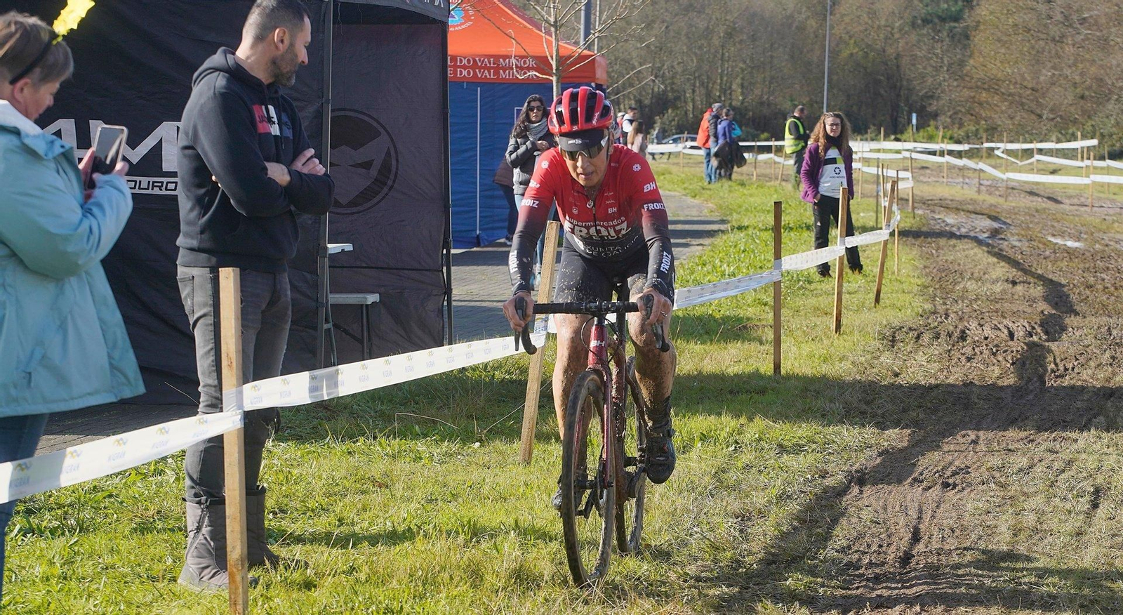 Mulleres na Copa Galicia de ciclocross en Nigrán.