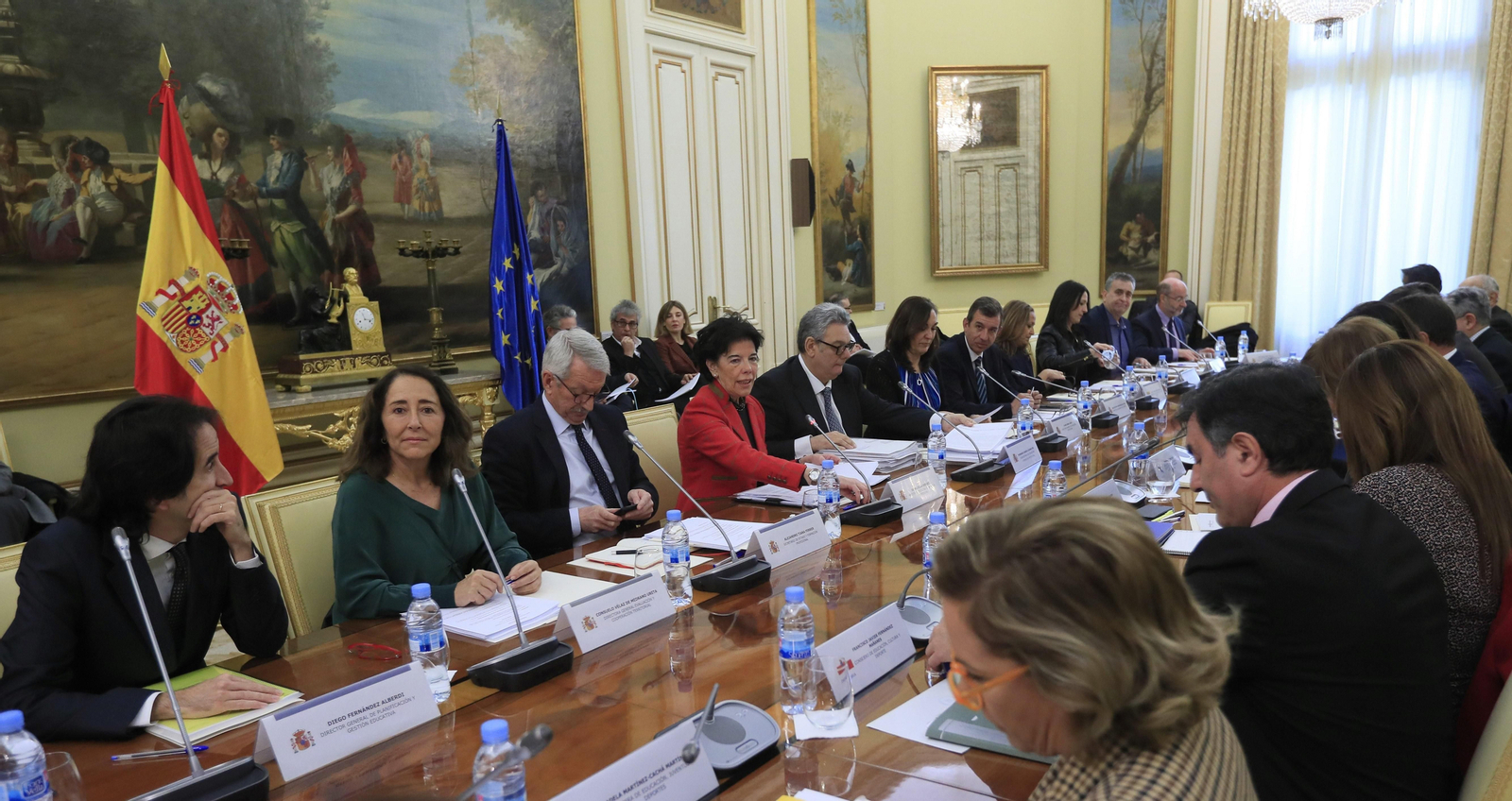 La ministra de Educación, Isabel Celaá, presidió ayer la Conferencia Sectorial de Educación.