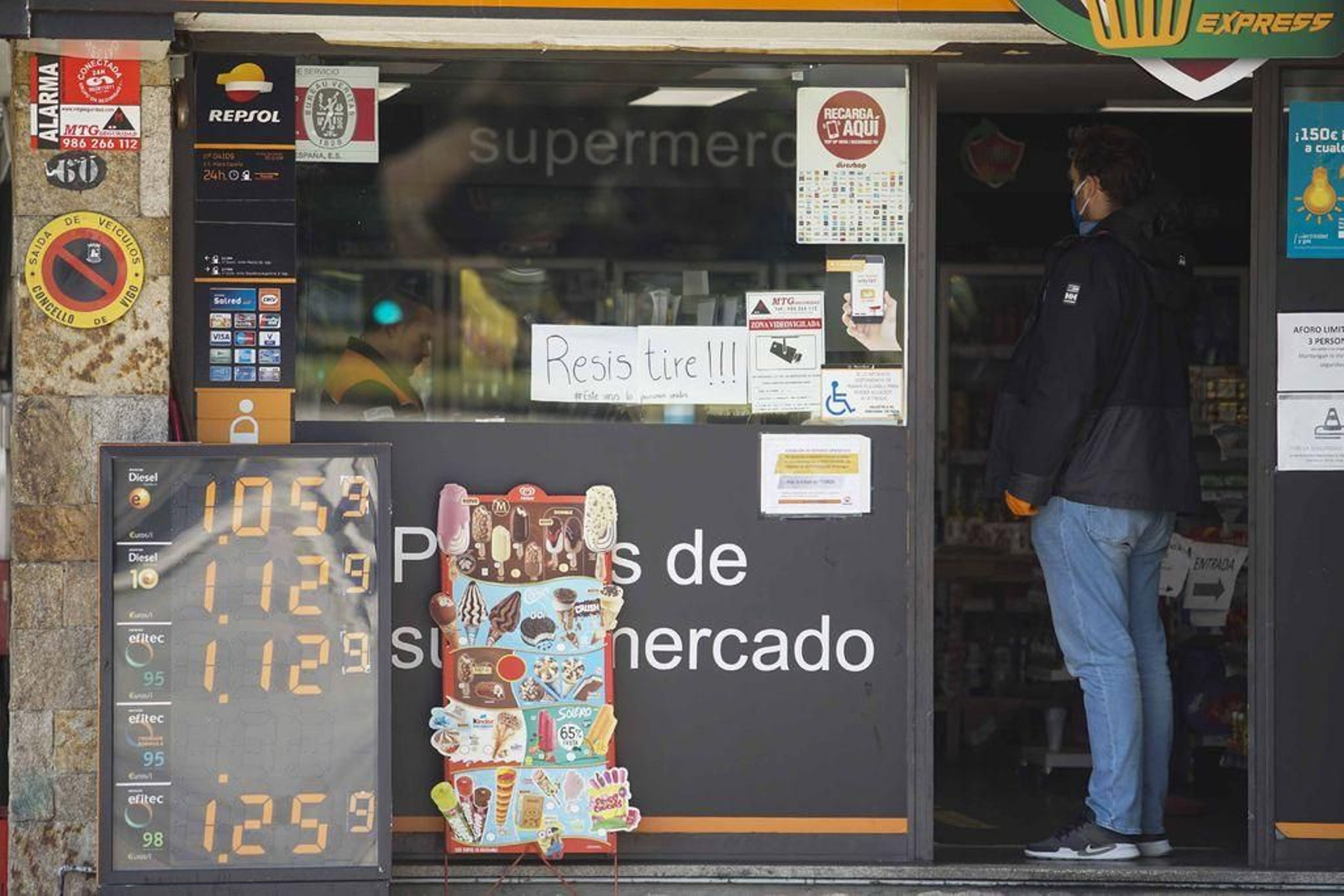 Las gasolineras están semivacías por el estado de alarma.