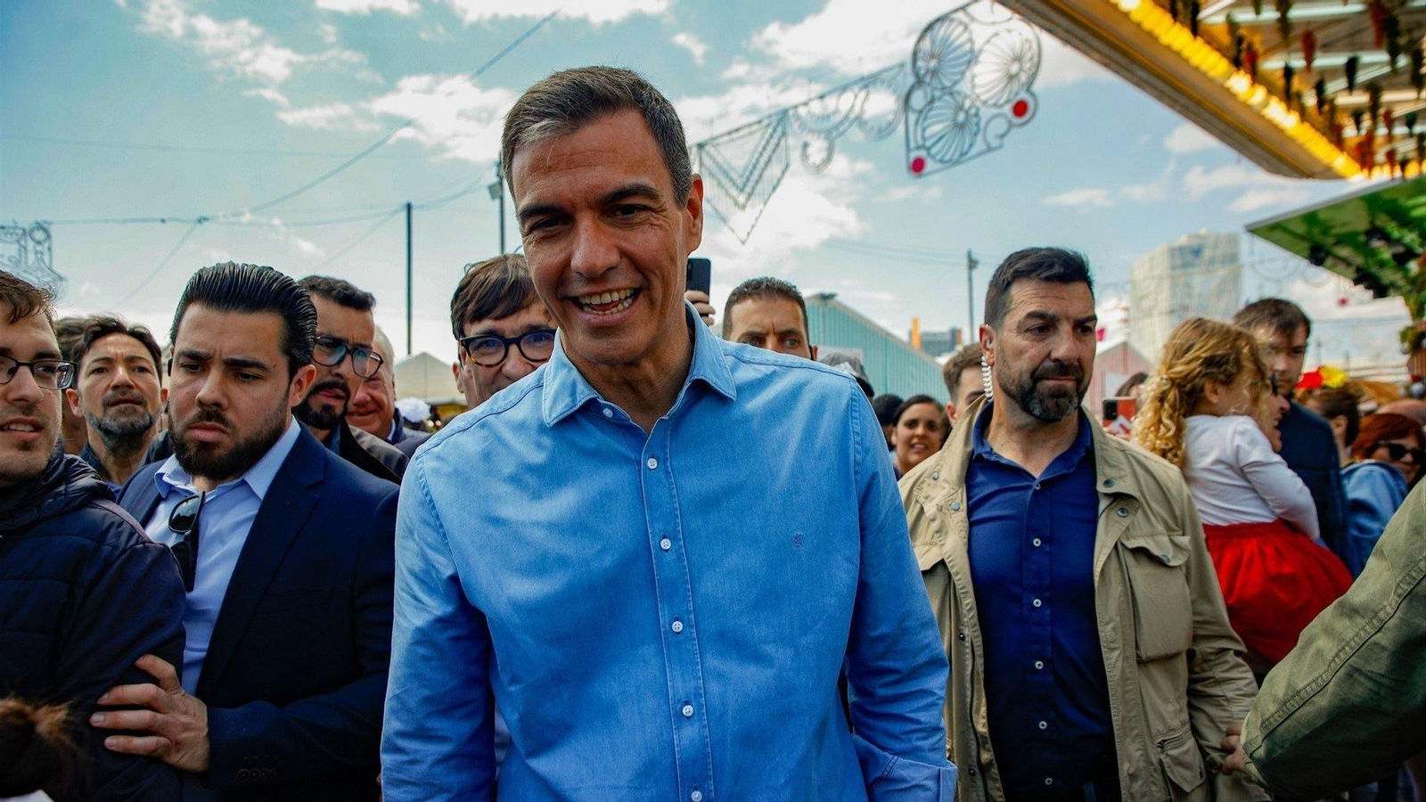 El presidente del Gobierno, Pedro Sánchez, en Barcelona. // Europa Press