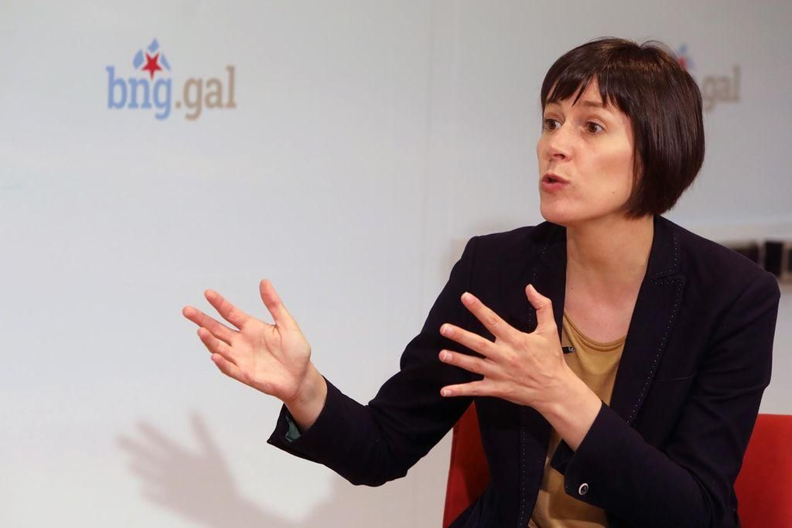 Ana Pontón, nun momento da entrevista, afronta a súa segunda campaña como candidata do BNG á Xunta de Galicia.