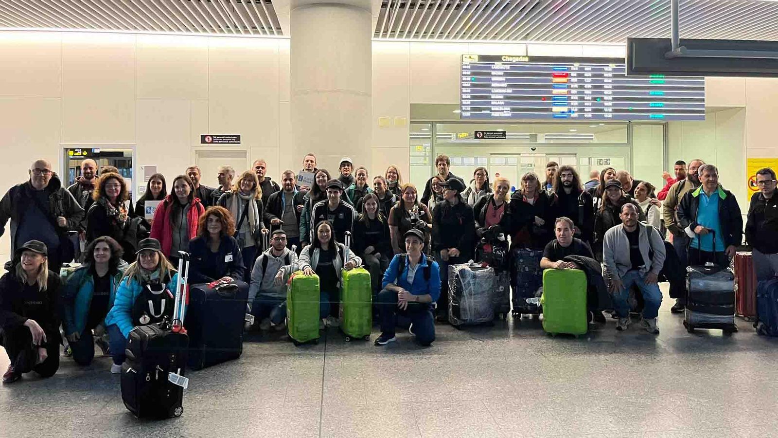 Imagen de la llegada de participantes procedentes de Argentina