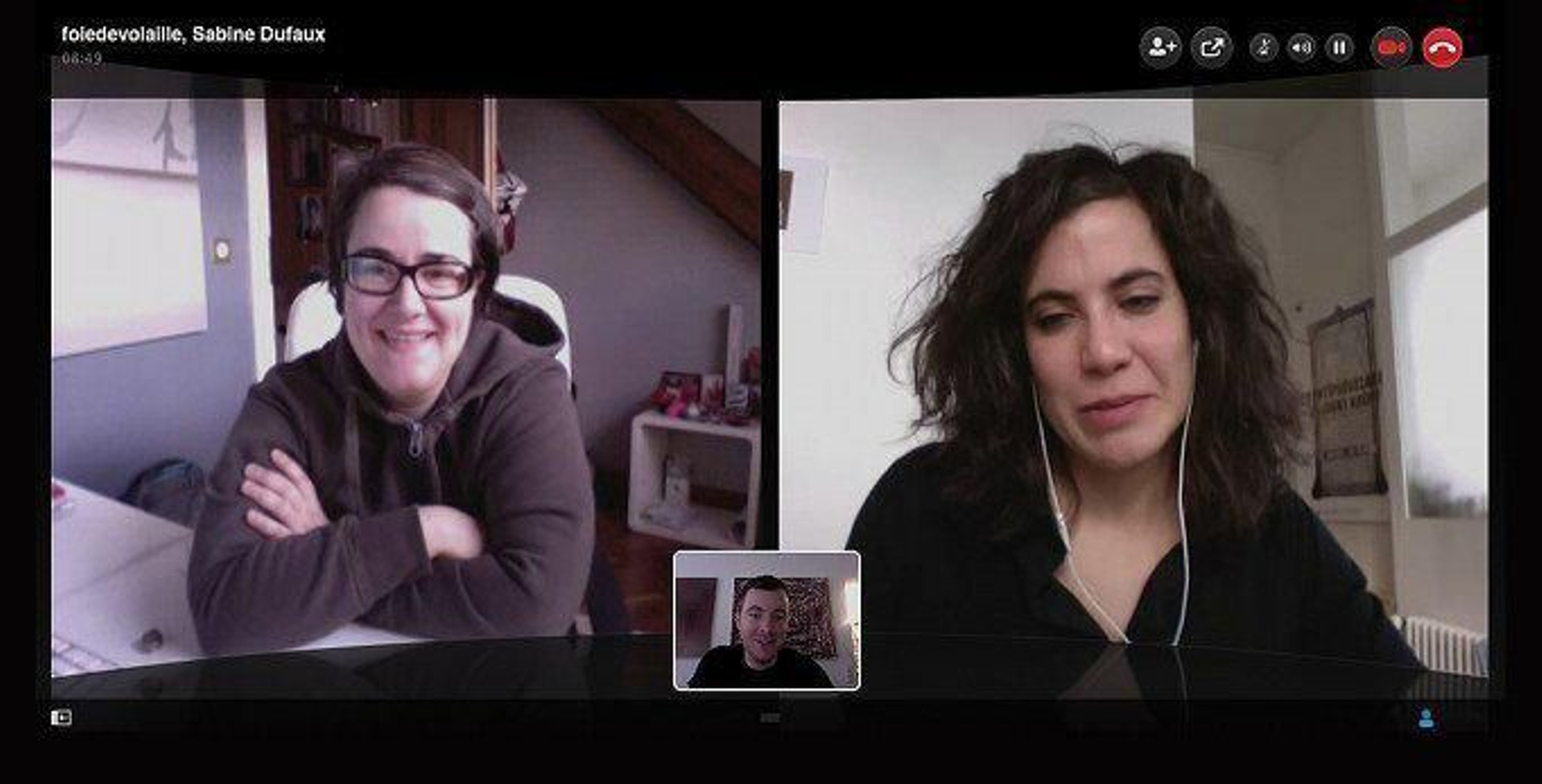 Ejemplo de videoconferencia a tres. Foto: genbeta.com