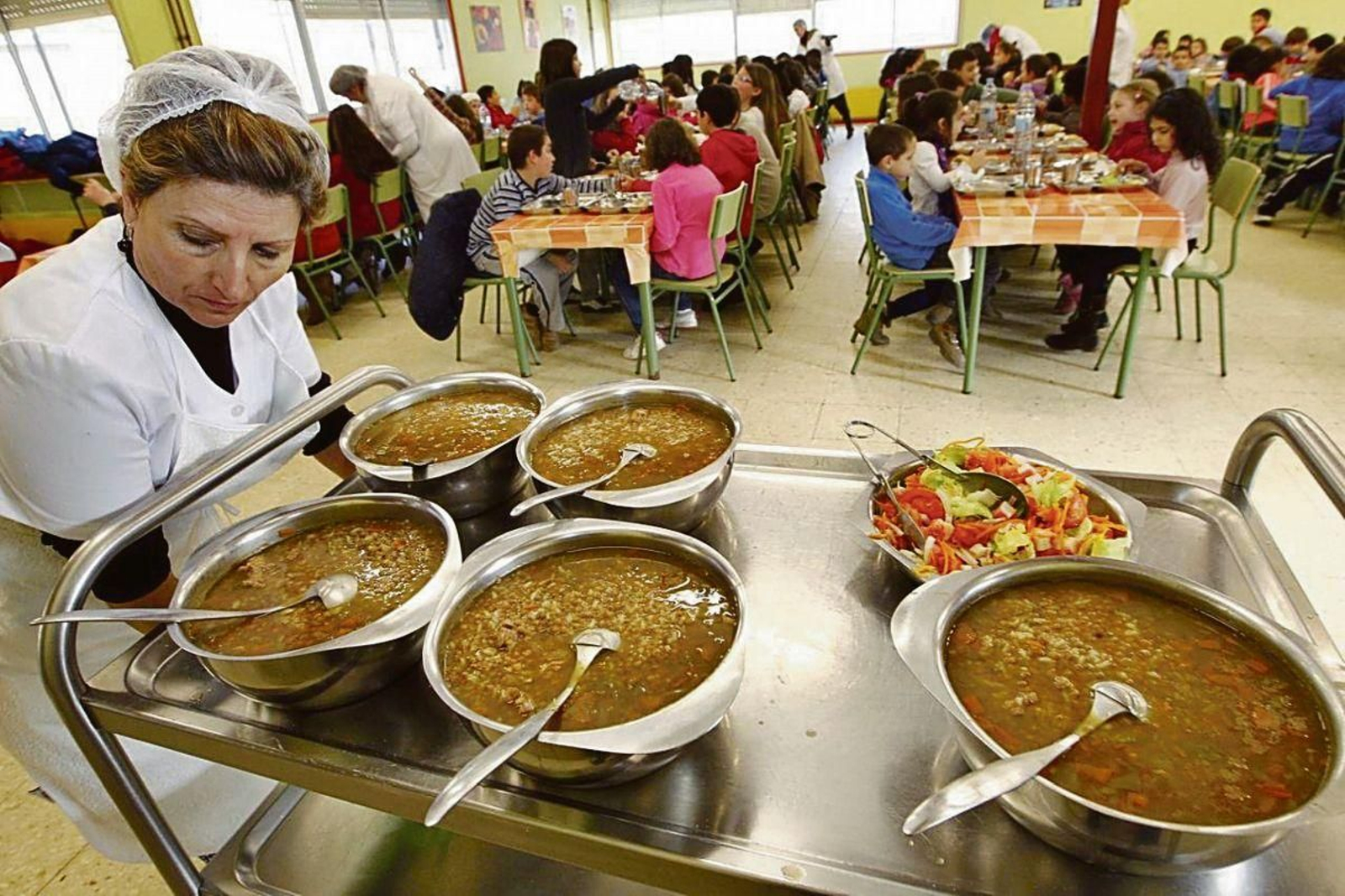 Imagen de archivo de un comedor escolar.