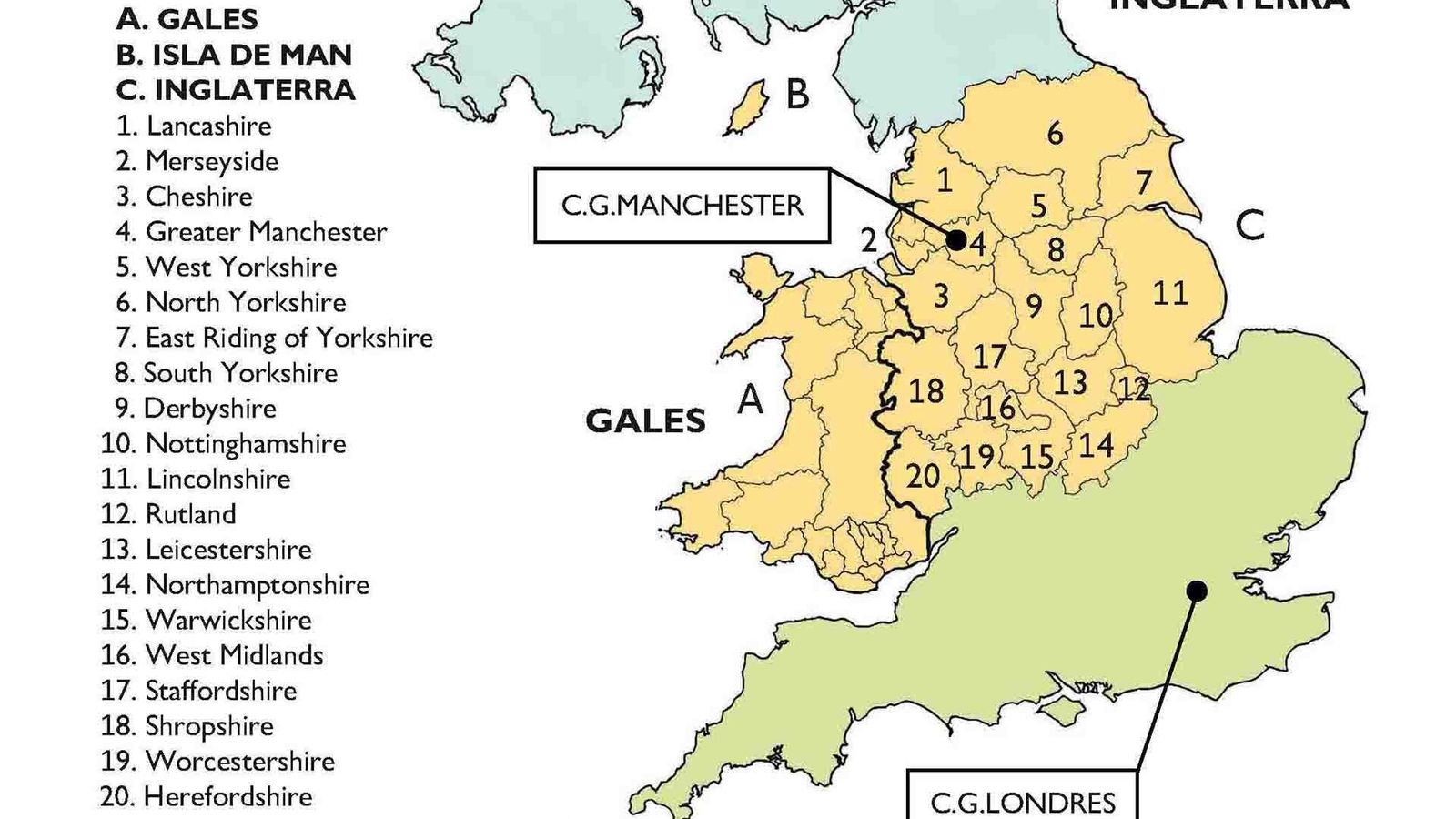 Reino Unido Mapa demarcaciones Consulados España 2 web