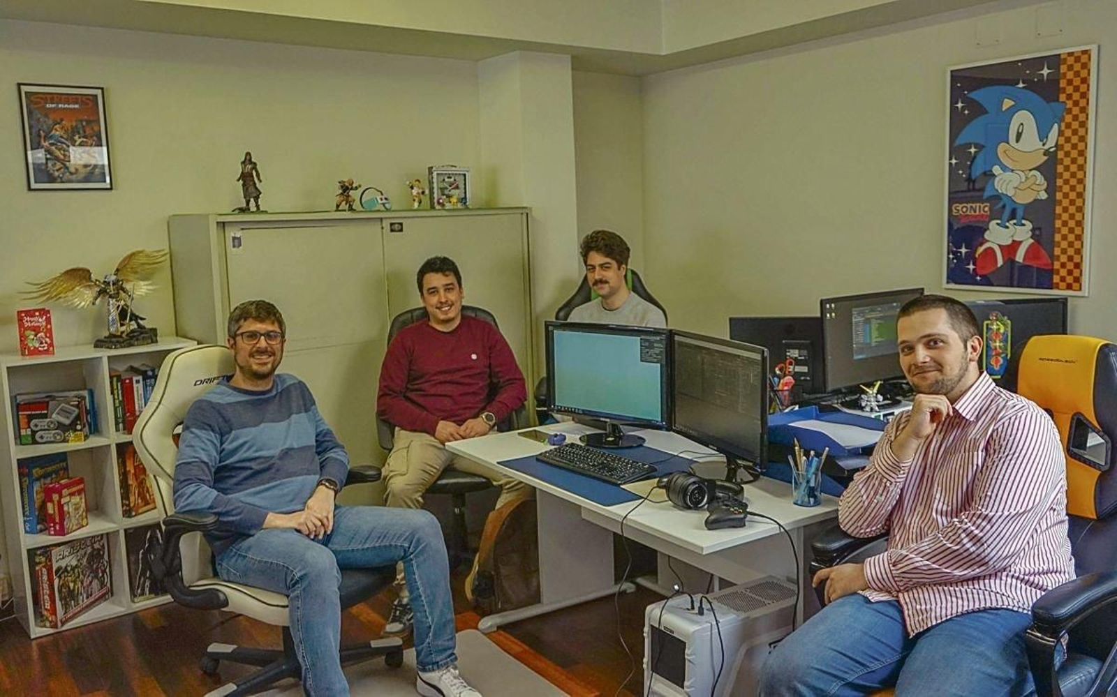 Parte del equipo de Polygon-e, estudio vigués especializado en el desarrollo de ‘serious games’.