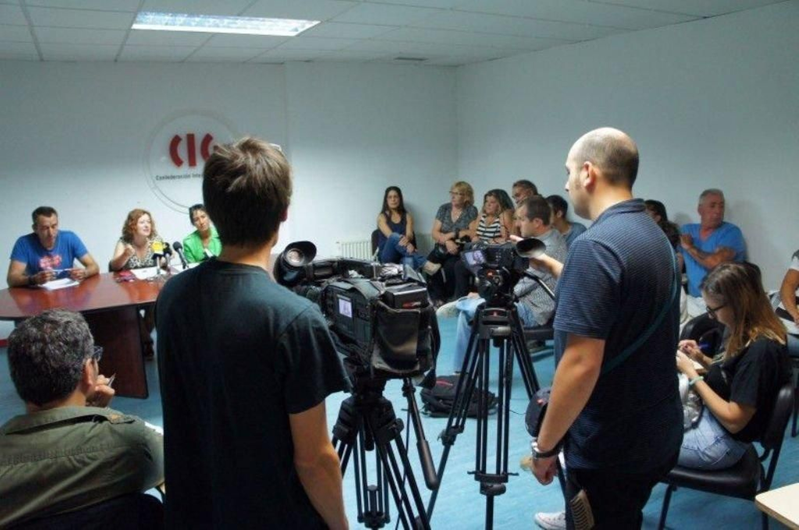 Los sindicatos explicaron ayer la situación en los locales del sindicato nacionalista