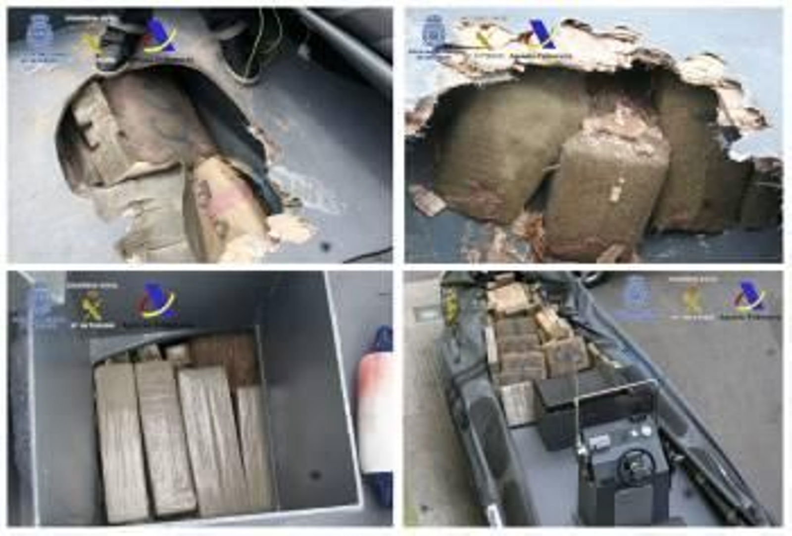 Lancha y droga incautada (Foto: EFE)