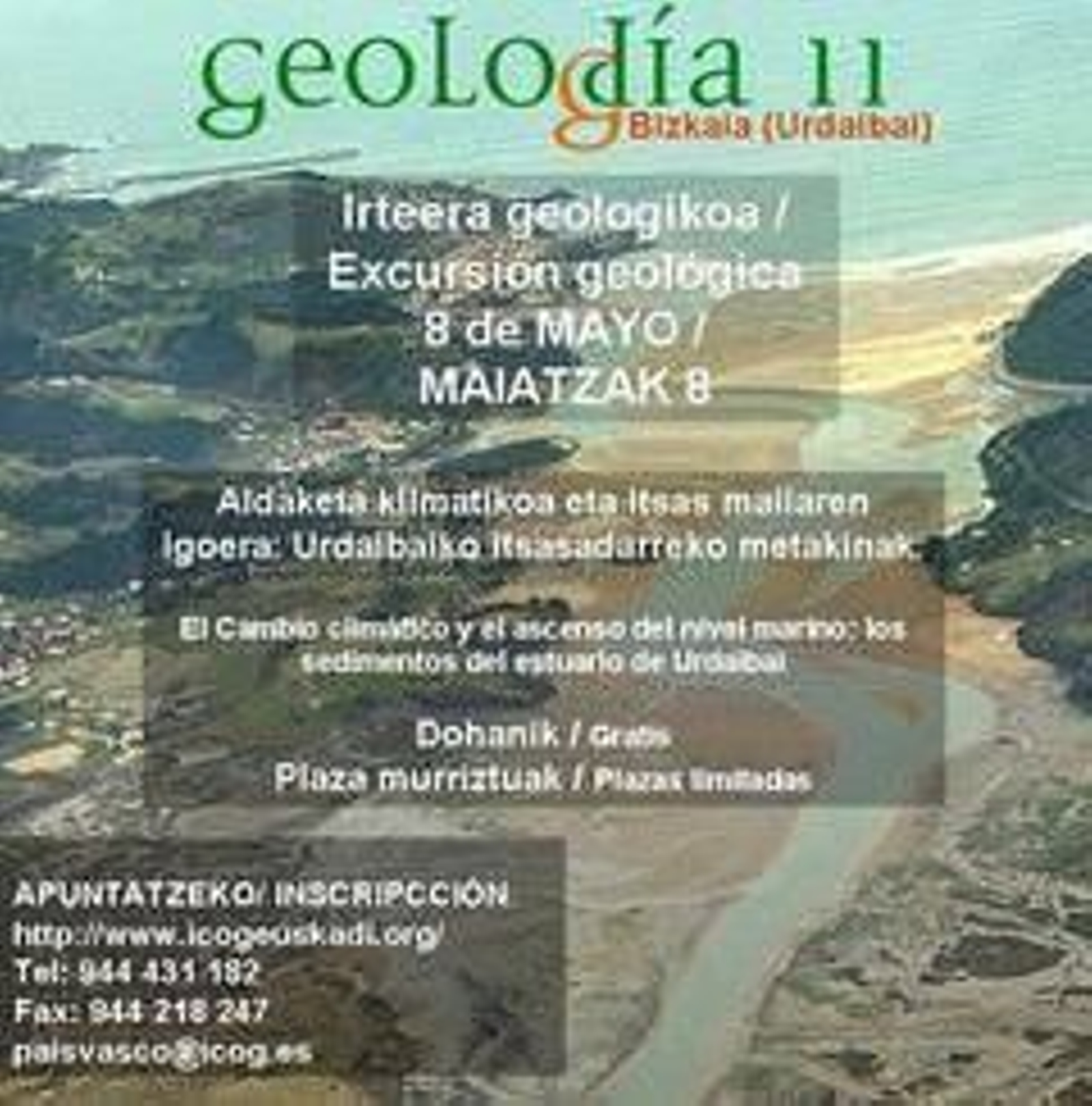 Parte del cartel de actividades de Geolodía 11.