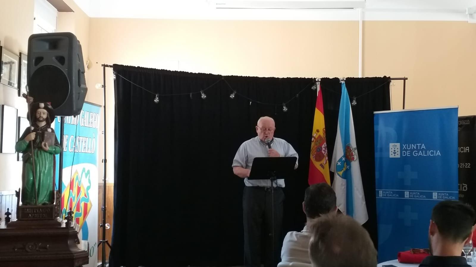 El presidente Xosé Filgueira durante dio la bienvenida a los presentes