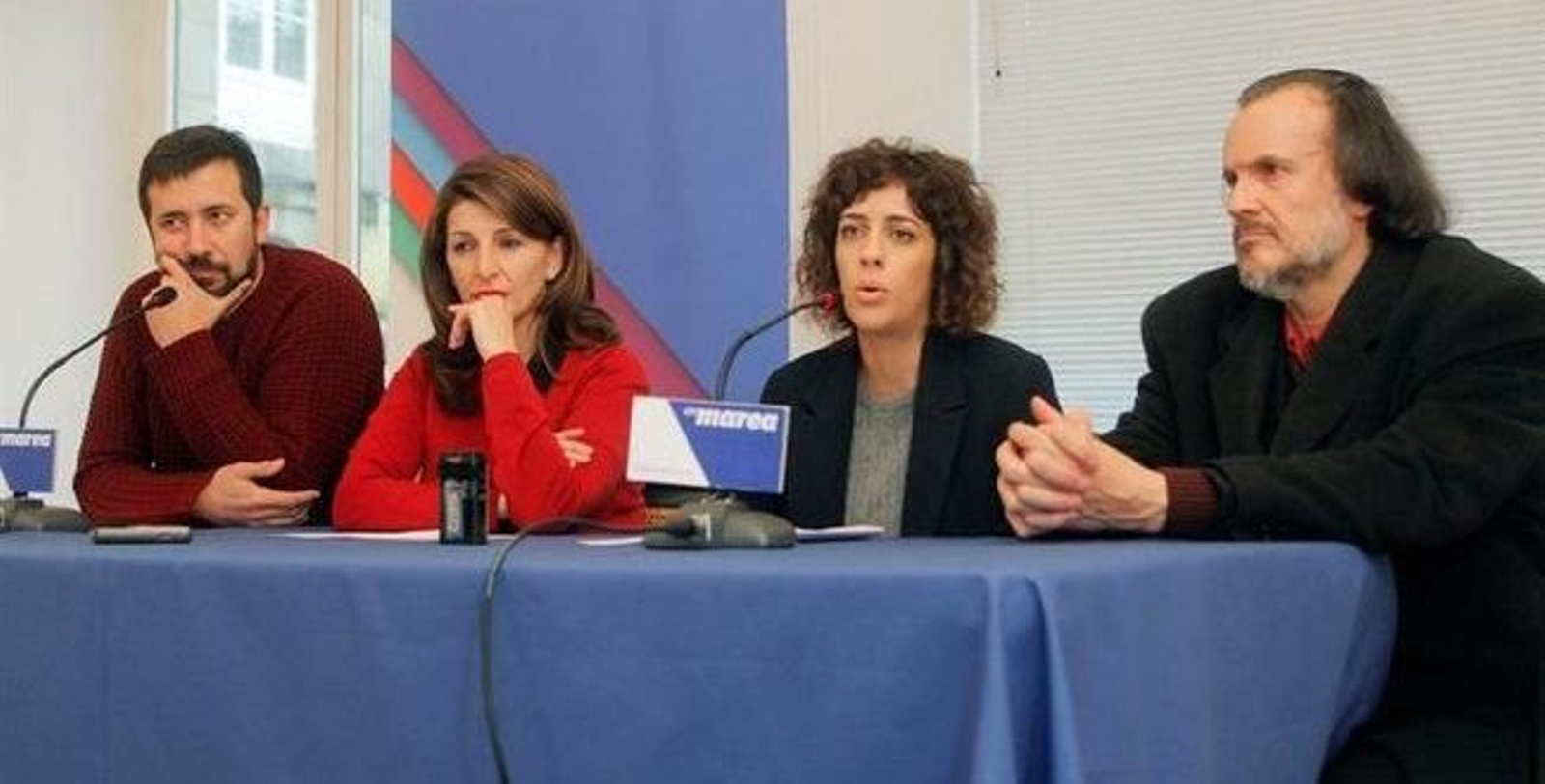 Yolanda Díaz, segunda por la izquierda en la imagen.