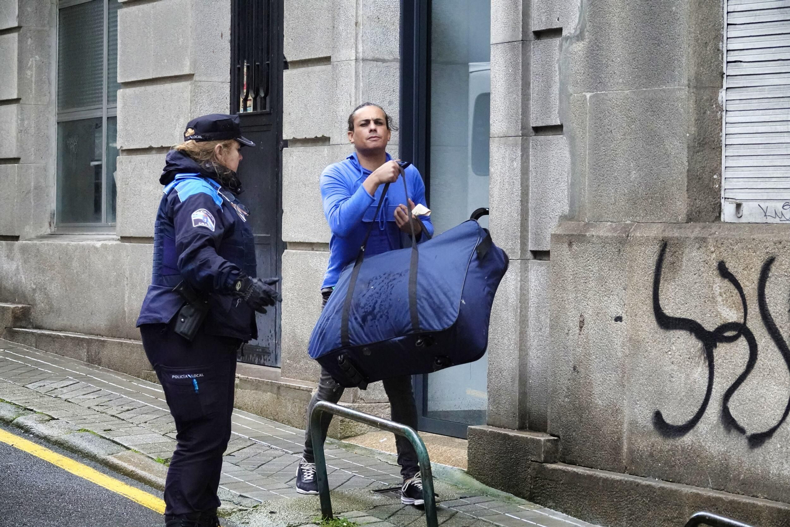 Uno de los vecinos desalojados.